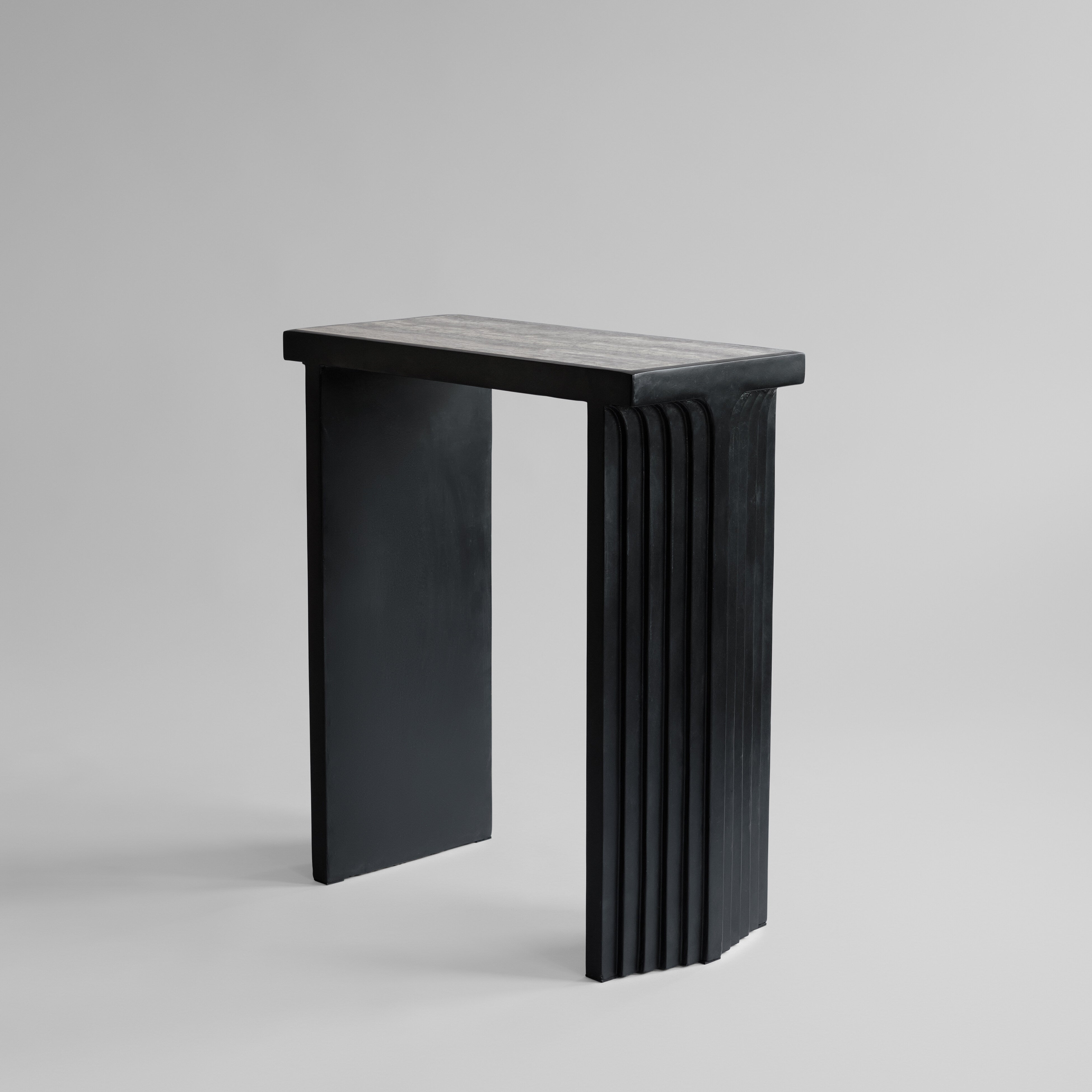 Arc Console - Silver Travertine