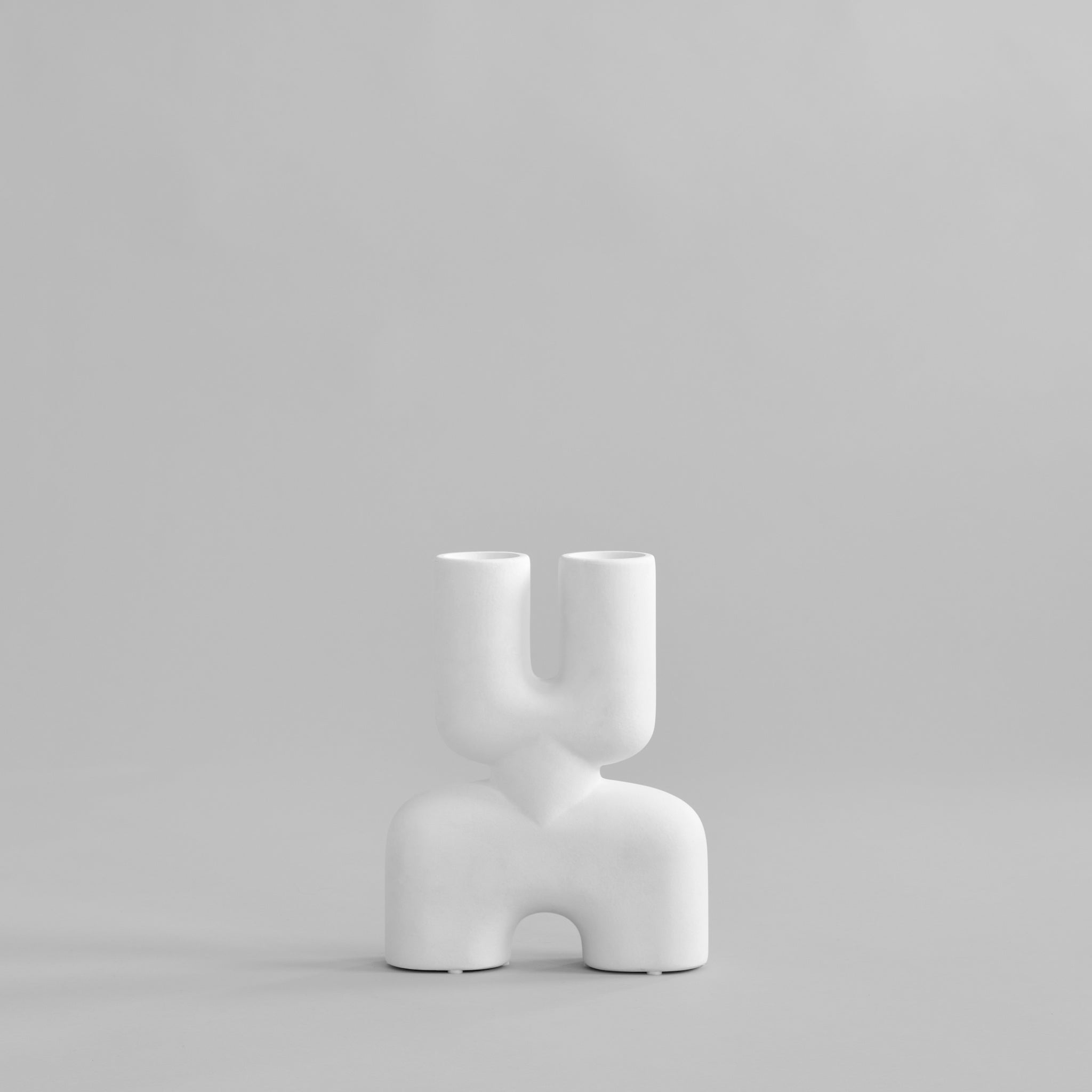 Cobra Vase Double, Mini - Bone White