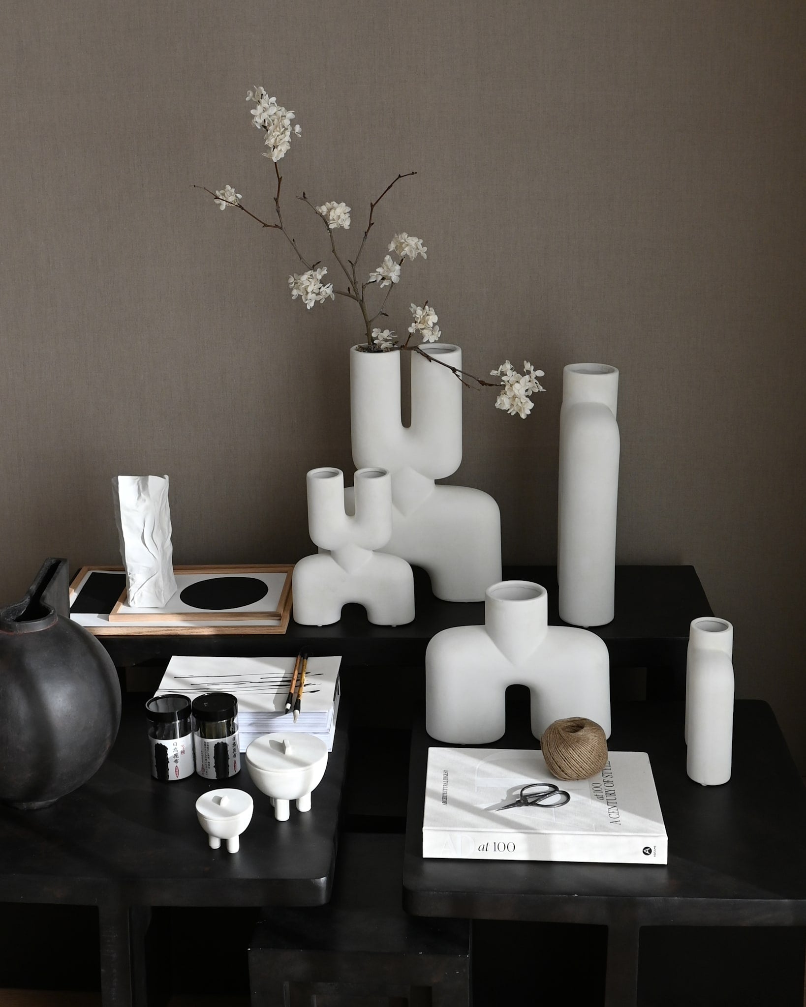 Cobra Vase Tall, Mini - Bone White