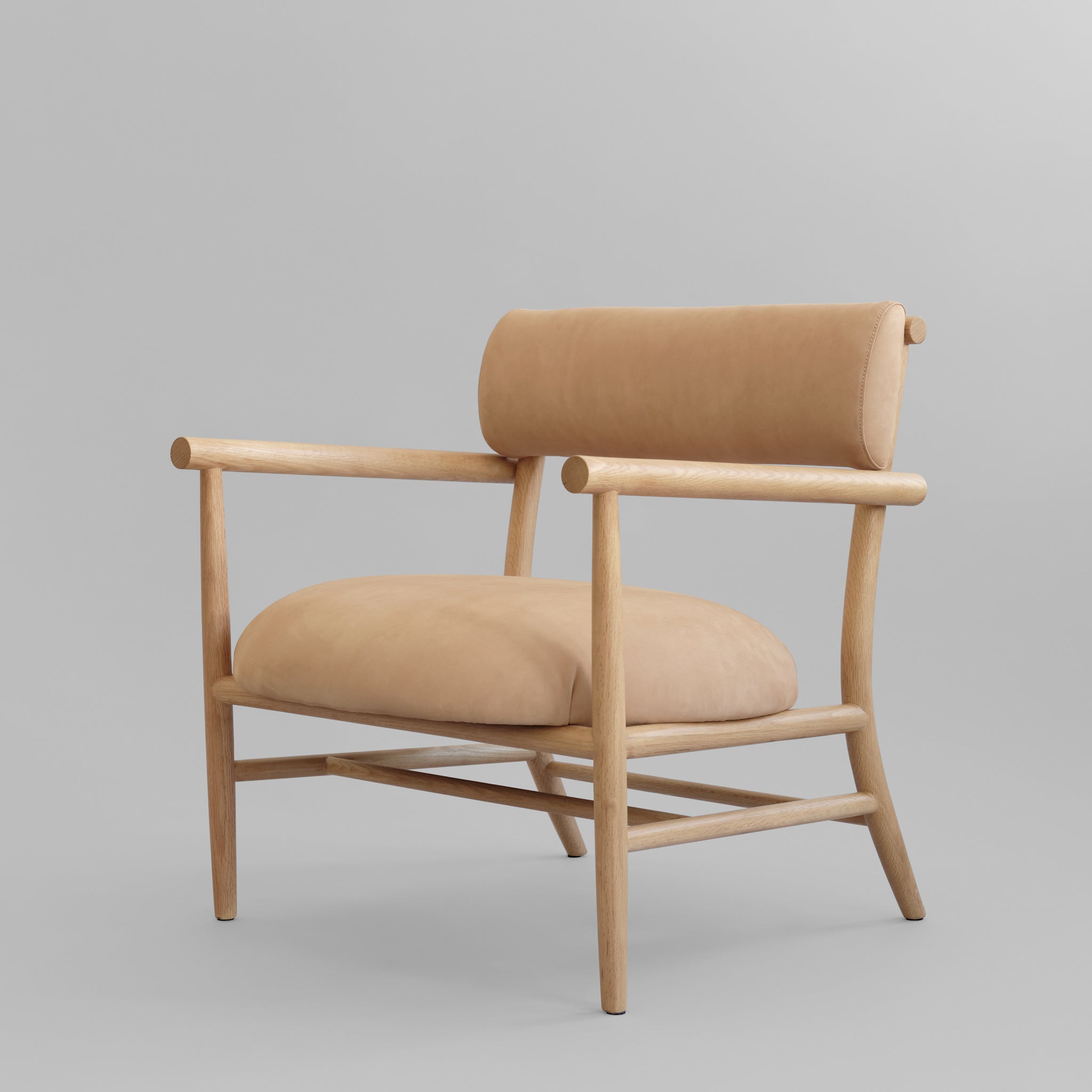Nama Lounge Chair - Natural Oak - Nubuck