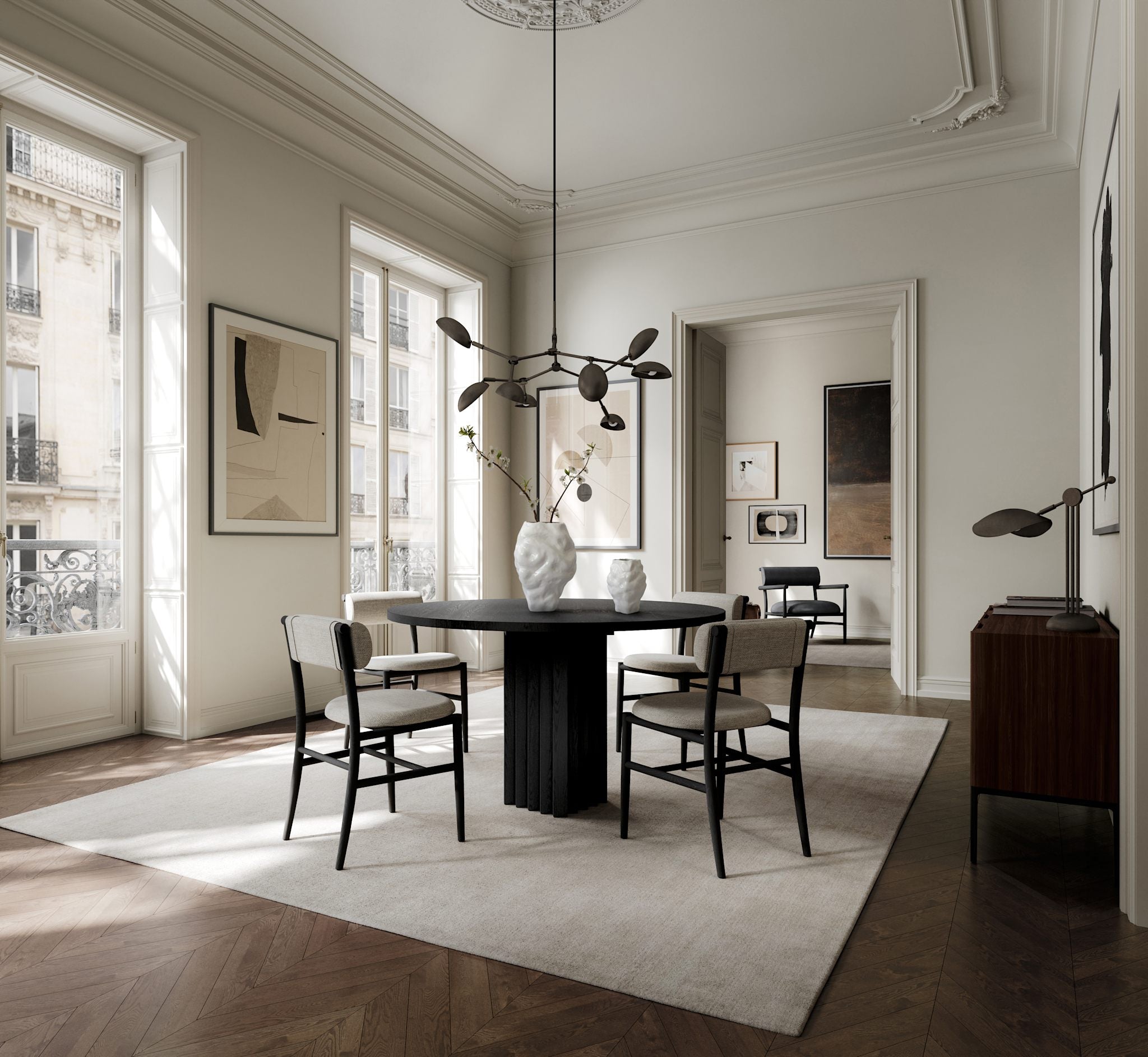Nama Dining Chair, Coffee Black - Linen