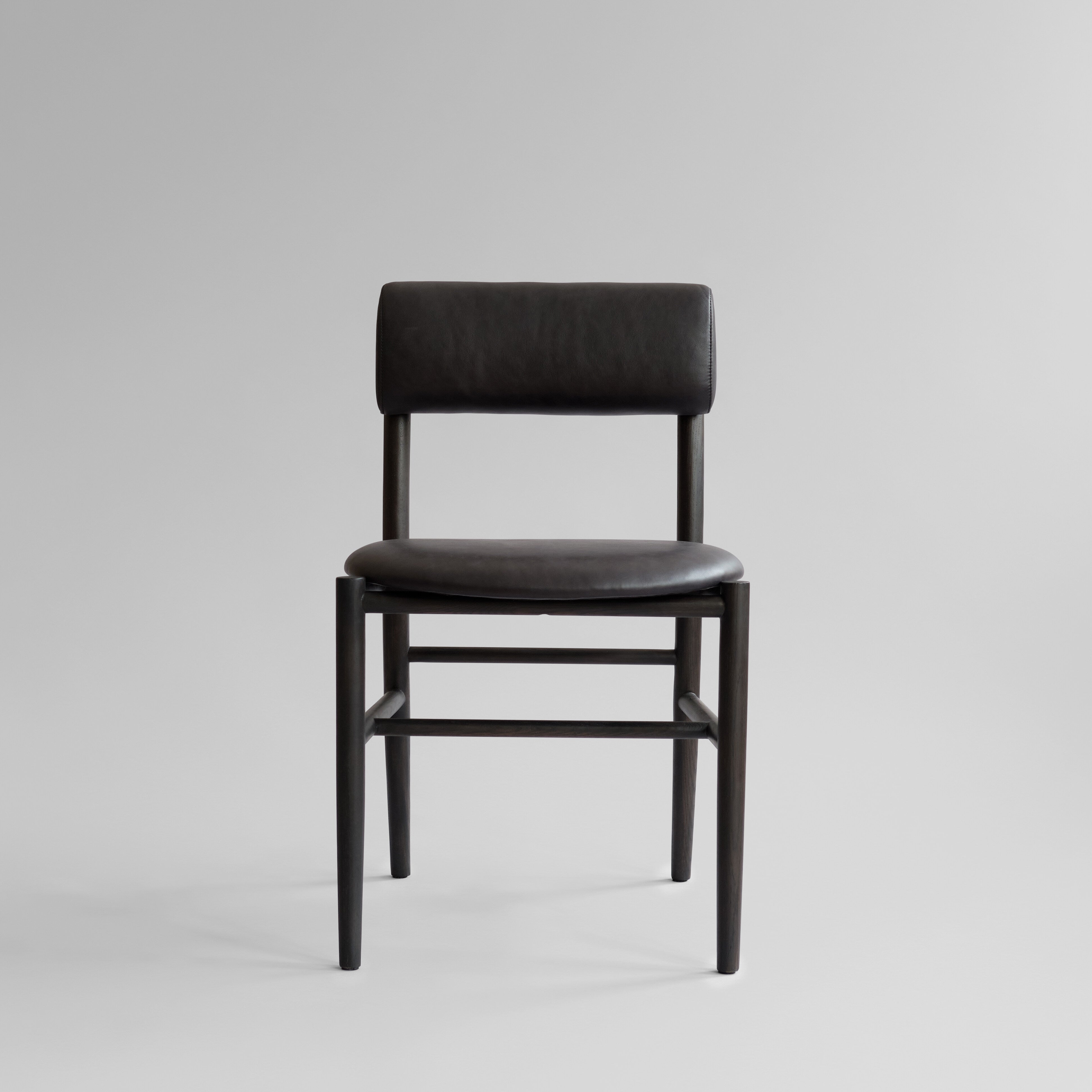 Nama Dining Chair, Coffee Black  - Aniline leather black