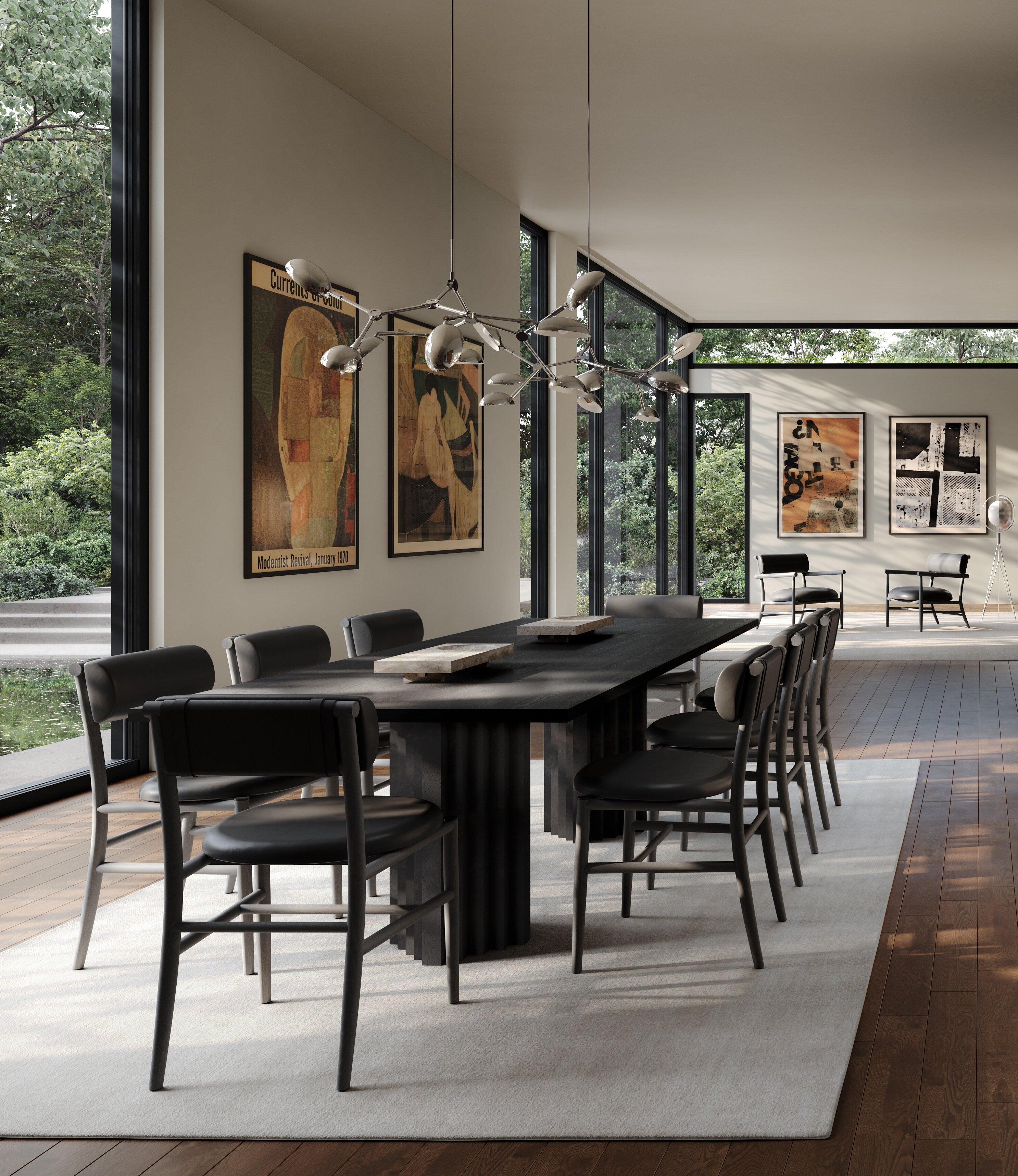 Nama Dining Chair, Coffee Black  - Aniline leather black