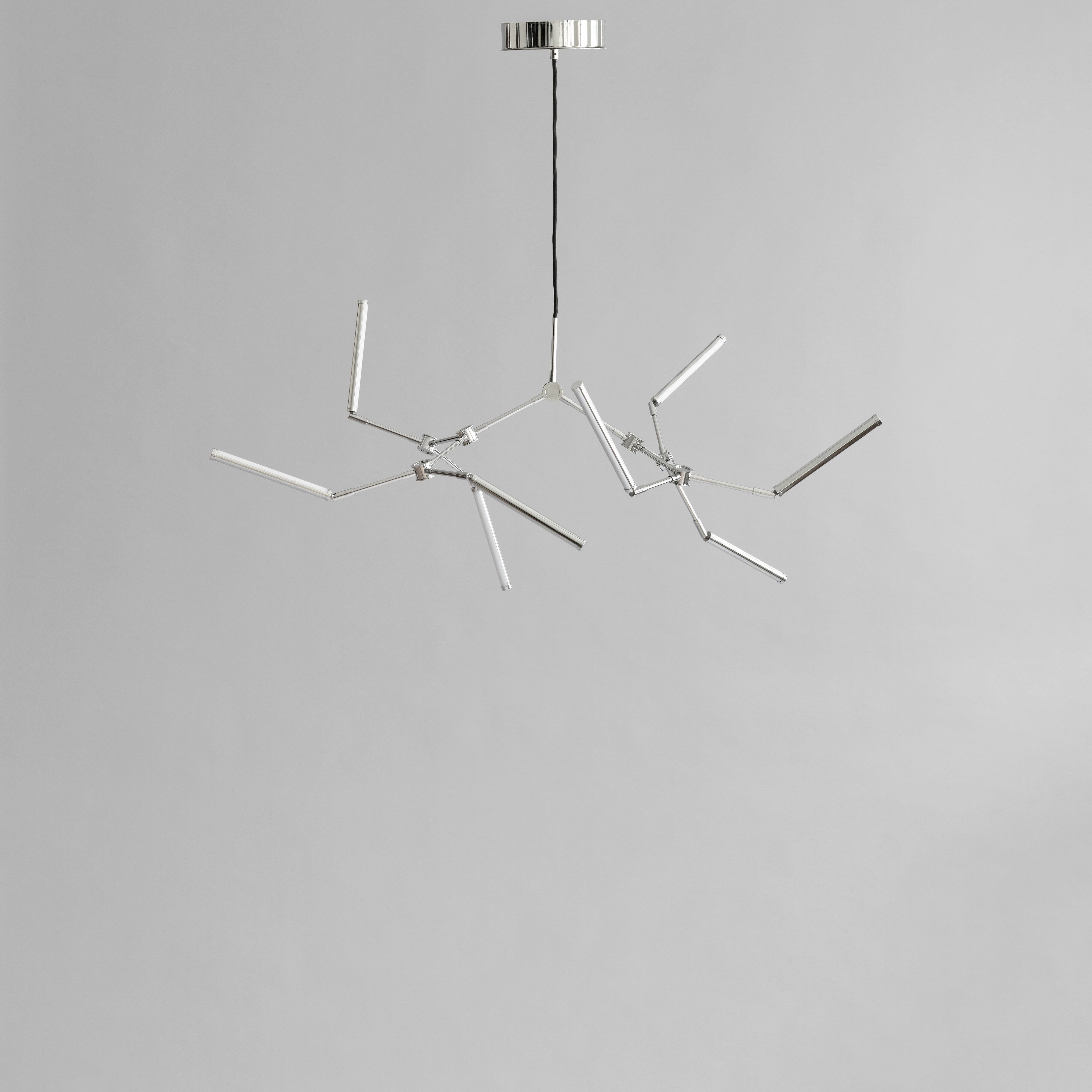 Stick Chandelier, Mini - Chrome