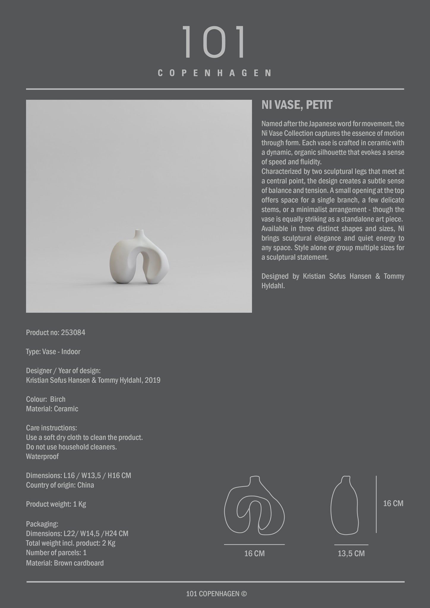 Ni Vase, Petit - Birch
