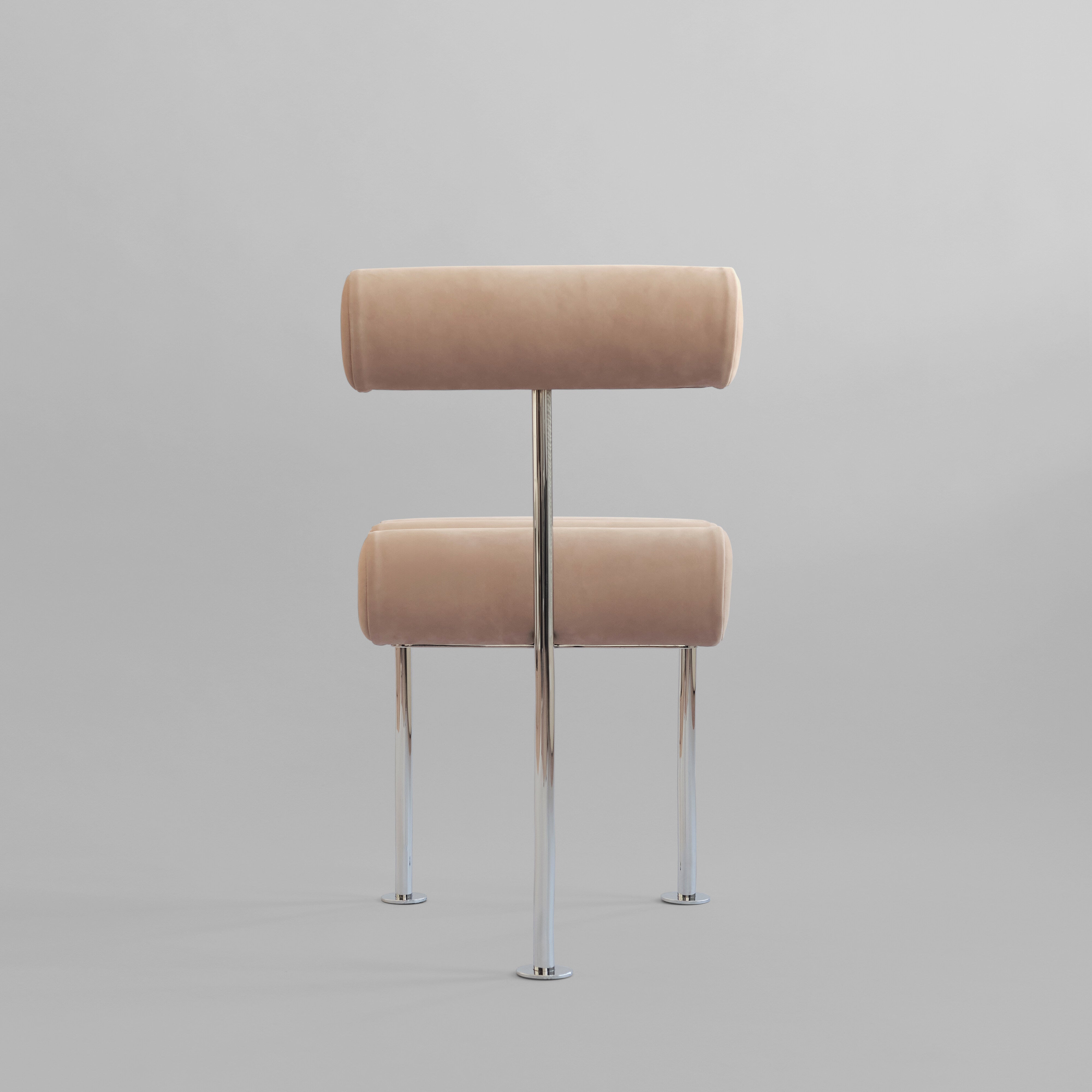 Hiro Dining Chair, Stainless Steel - Nubuck