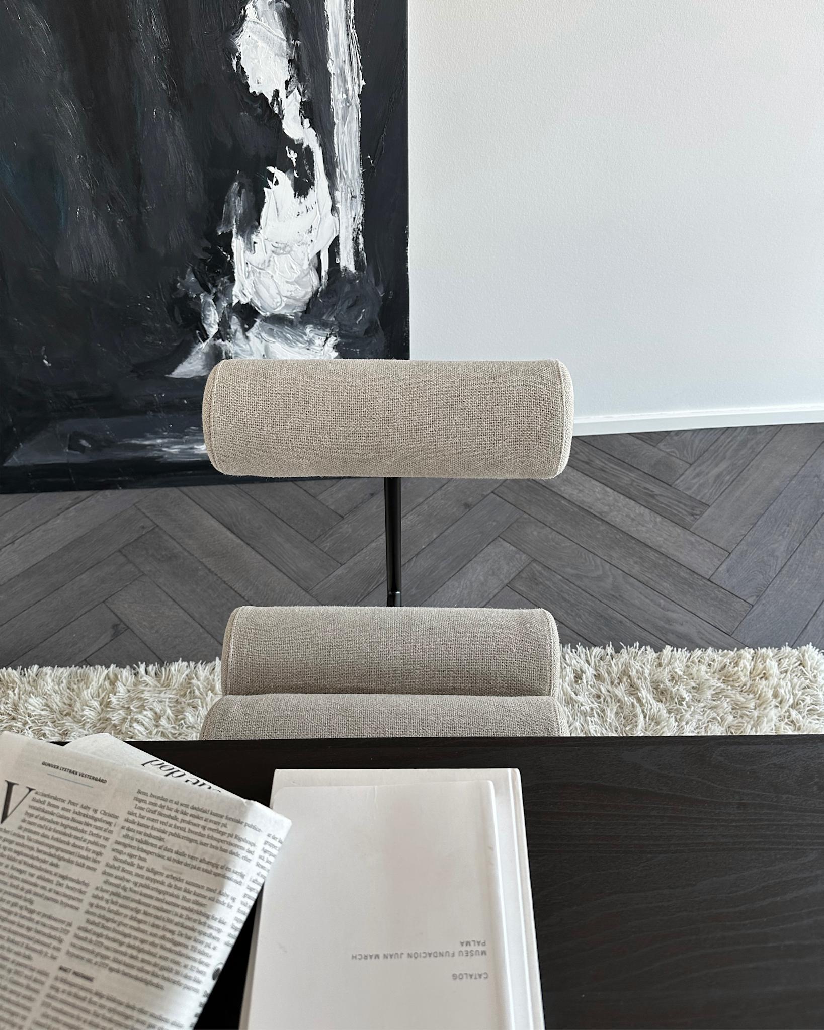 Hiro Dining Chair, Black Frame - Sand (8047-2)