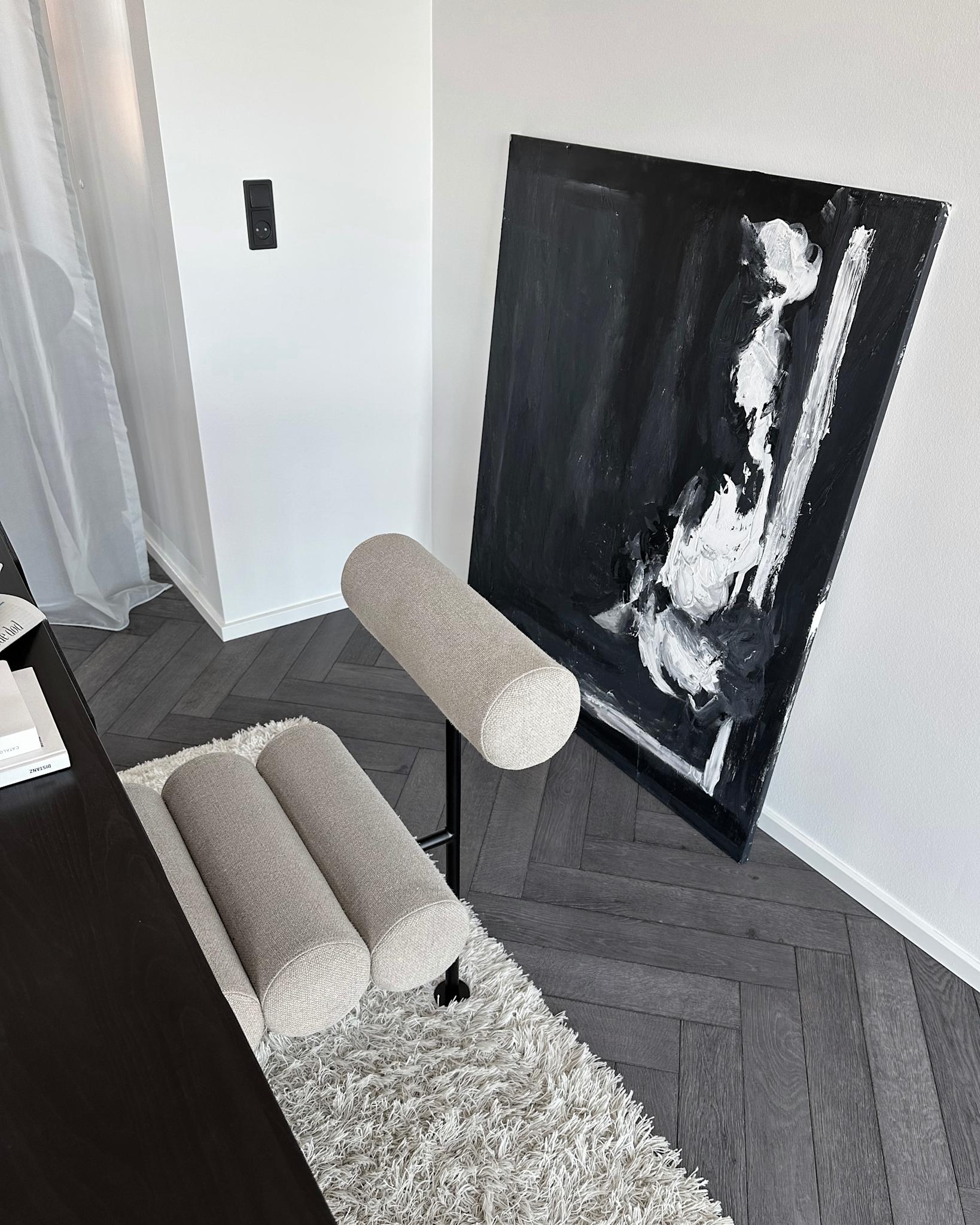 Hiro Dining Chair, Black Frame - Sand (8047-2)