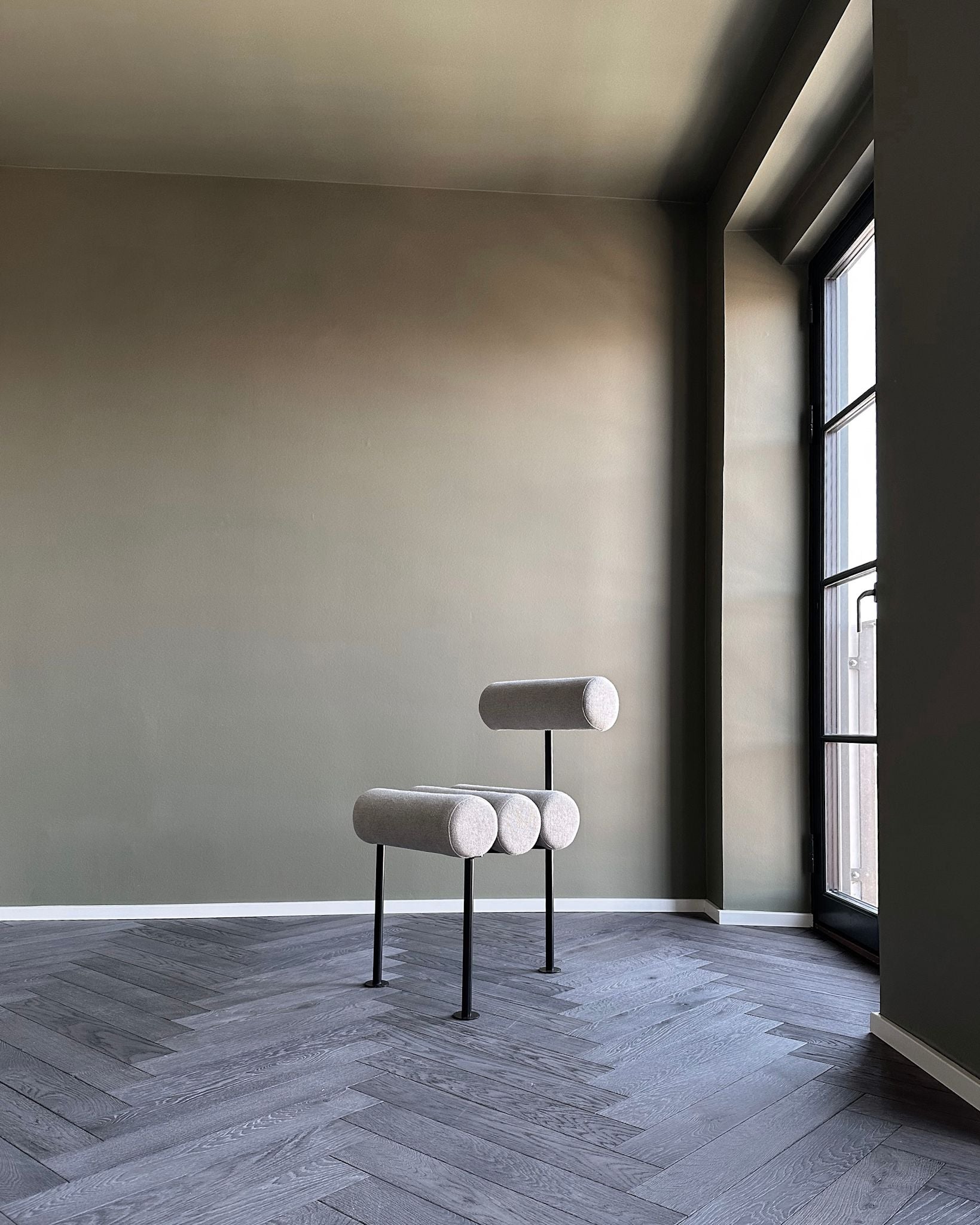Hiro Dining Chair, Black Frame - Sand (8047-2)