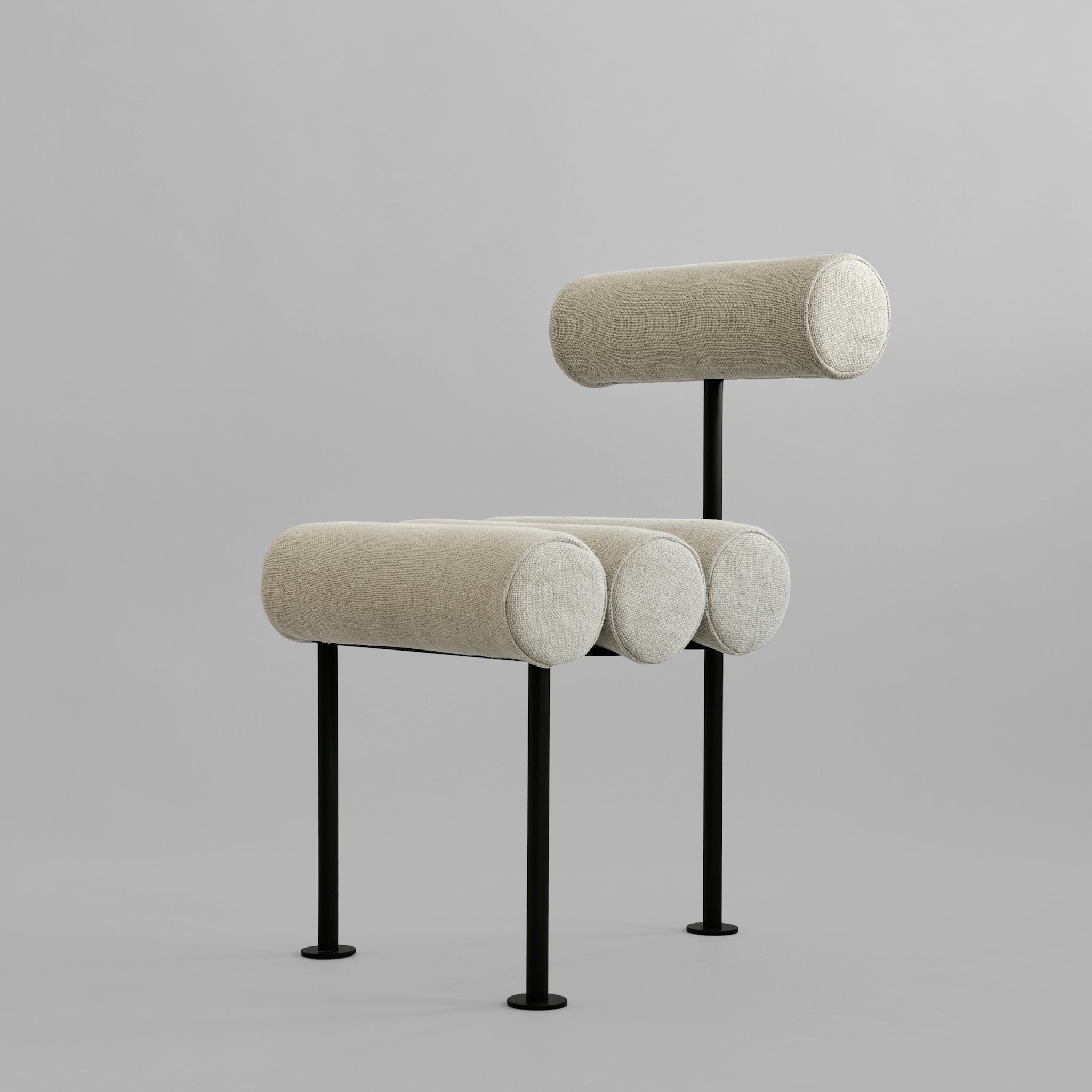 Hiro Dining Chair, Black Frame - Sand (8047-2)