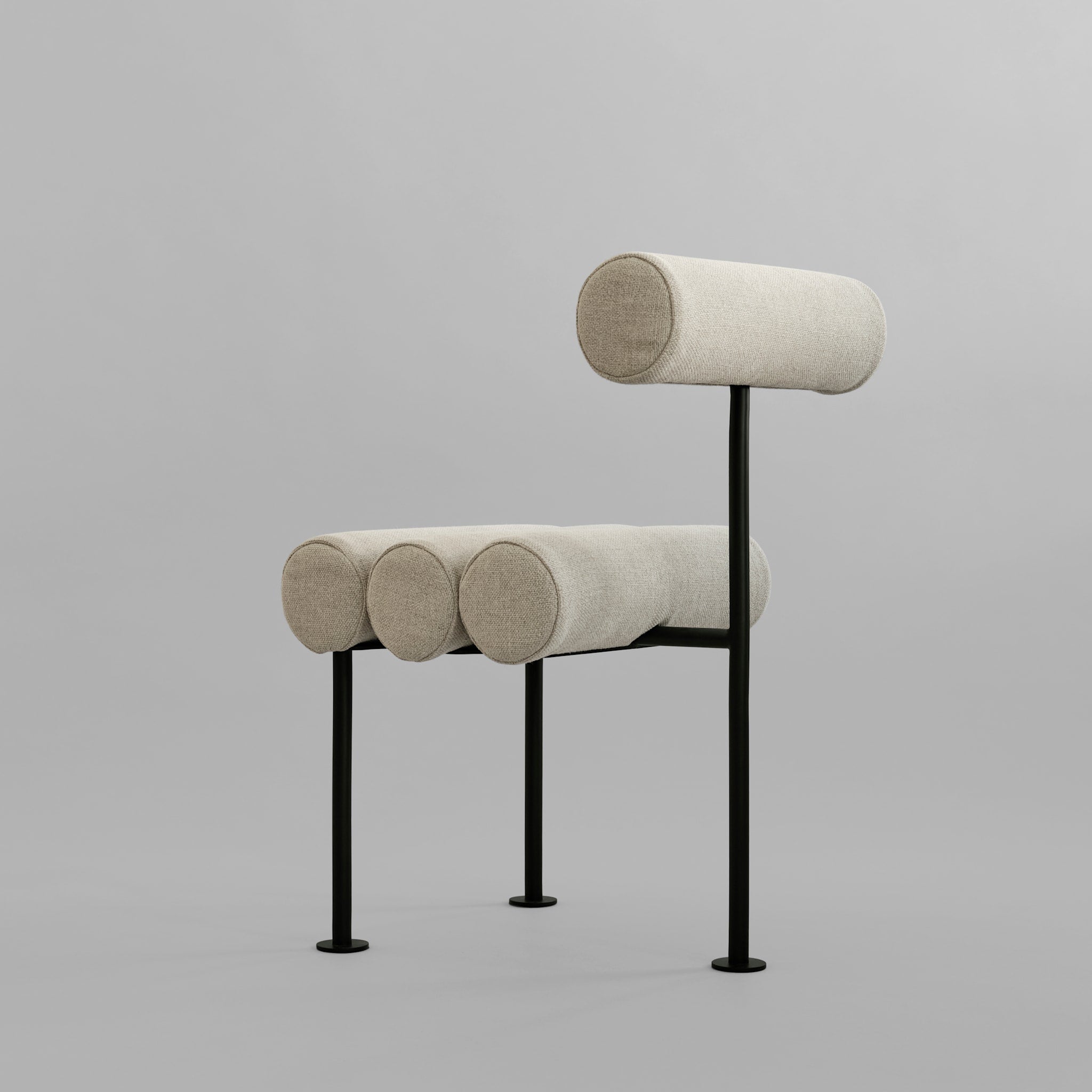 Hiro Dining Chair, Black Frame - Sand (8047-2)