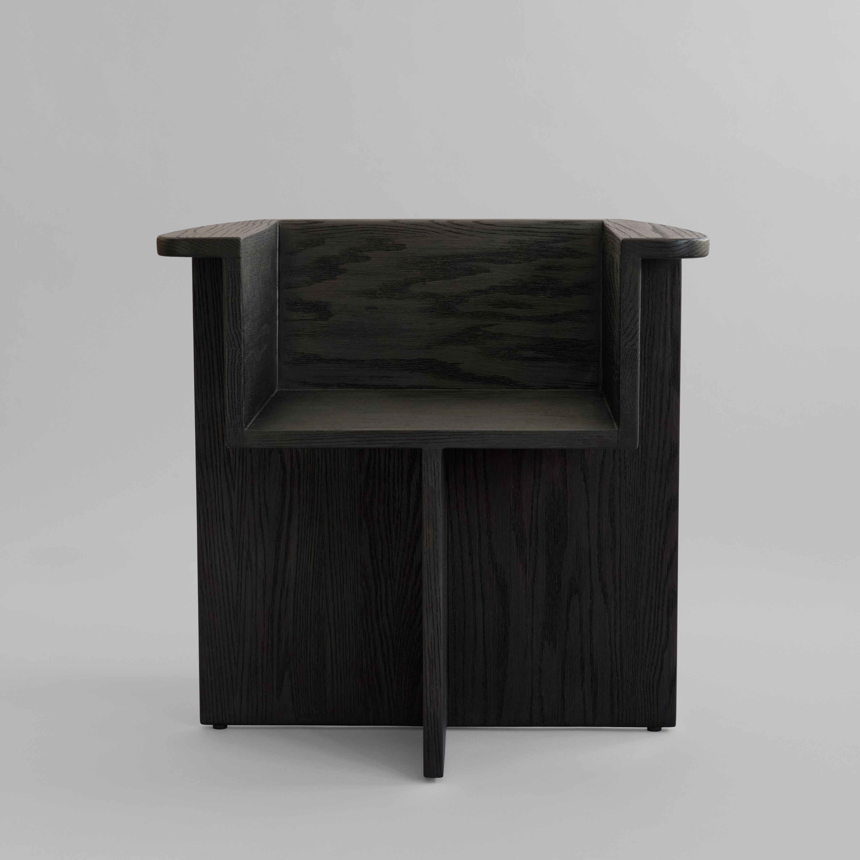 Brutus Dining Chair - Coffee Black Oak