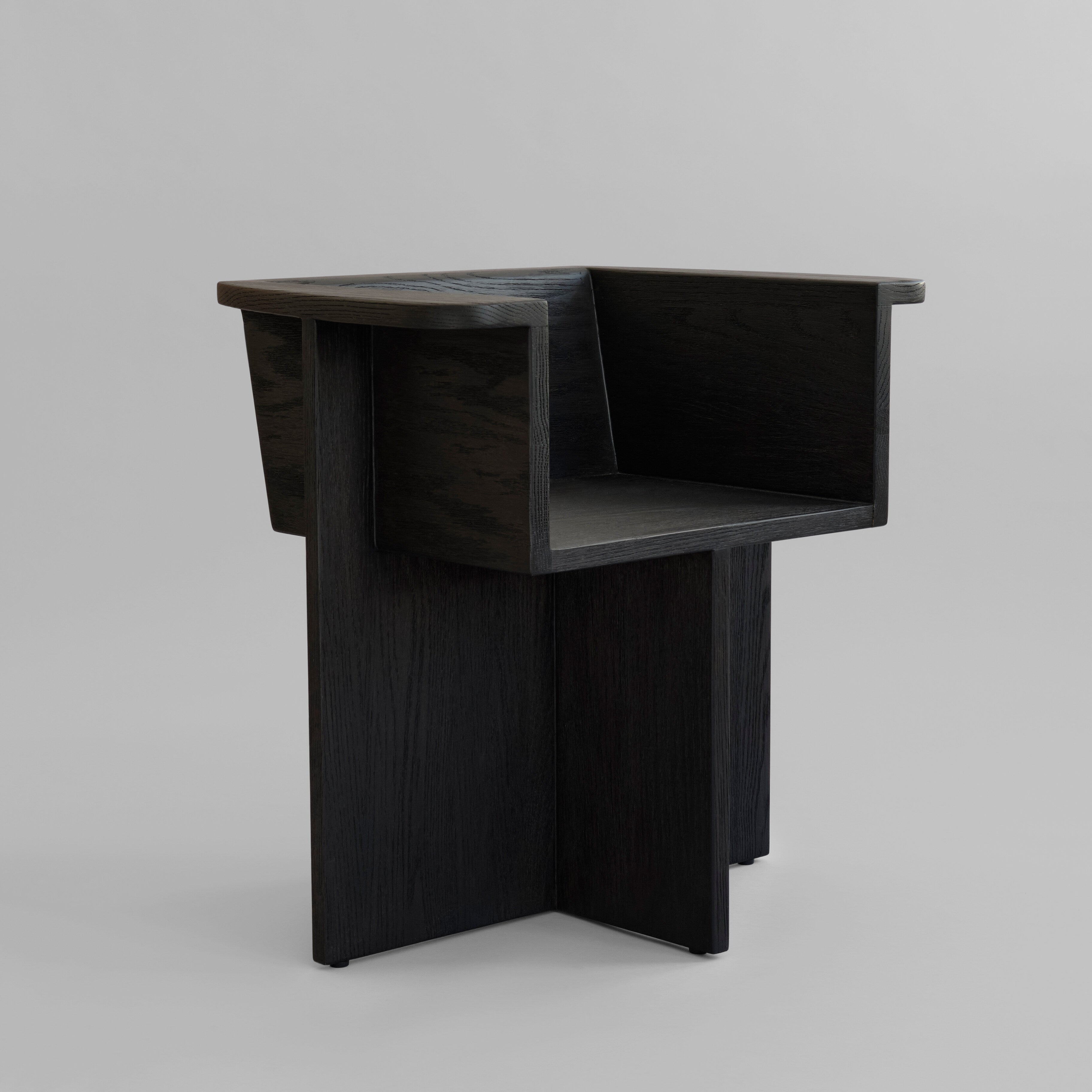 Brutus Dining Chair - Coffee Black Oak