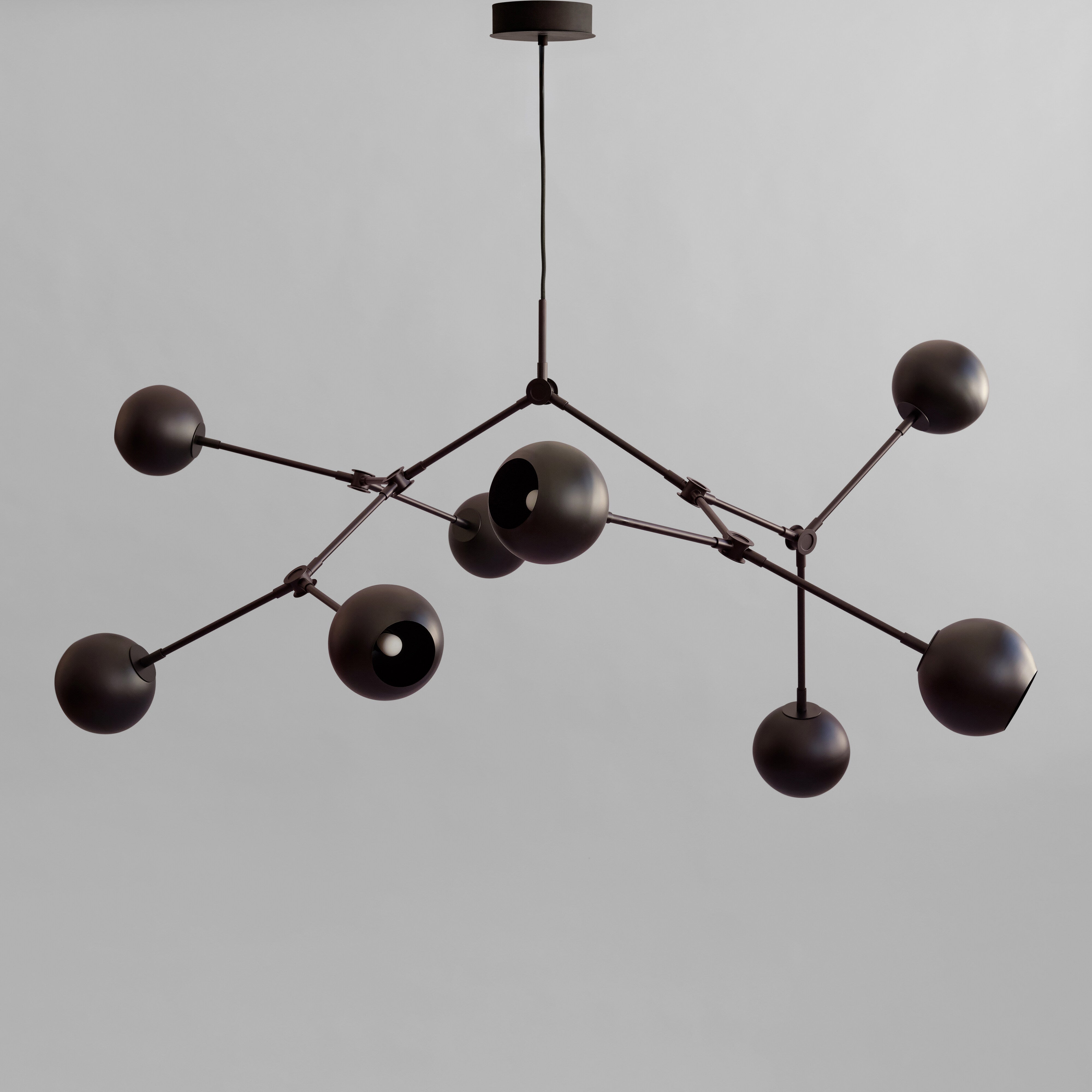 Drop Chandelier Globe - Burned Black (5m)
