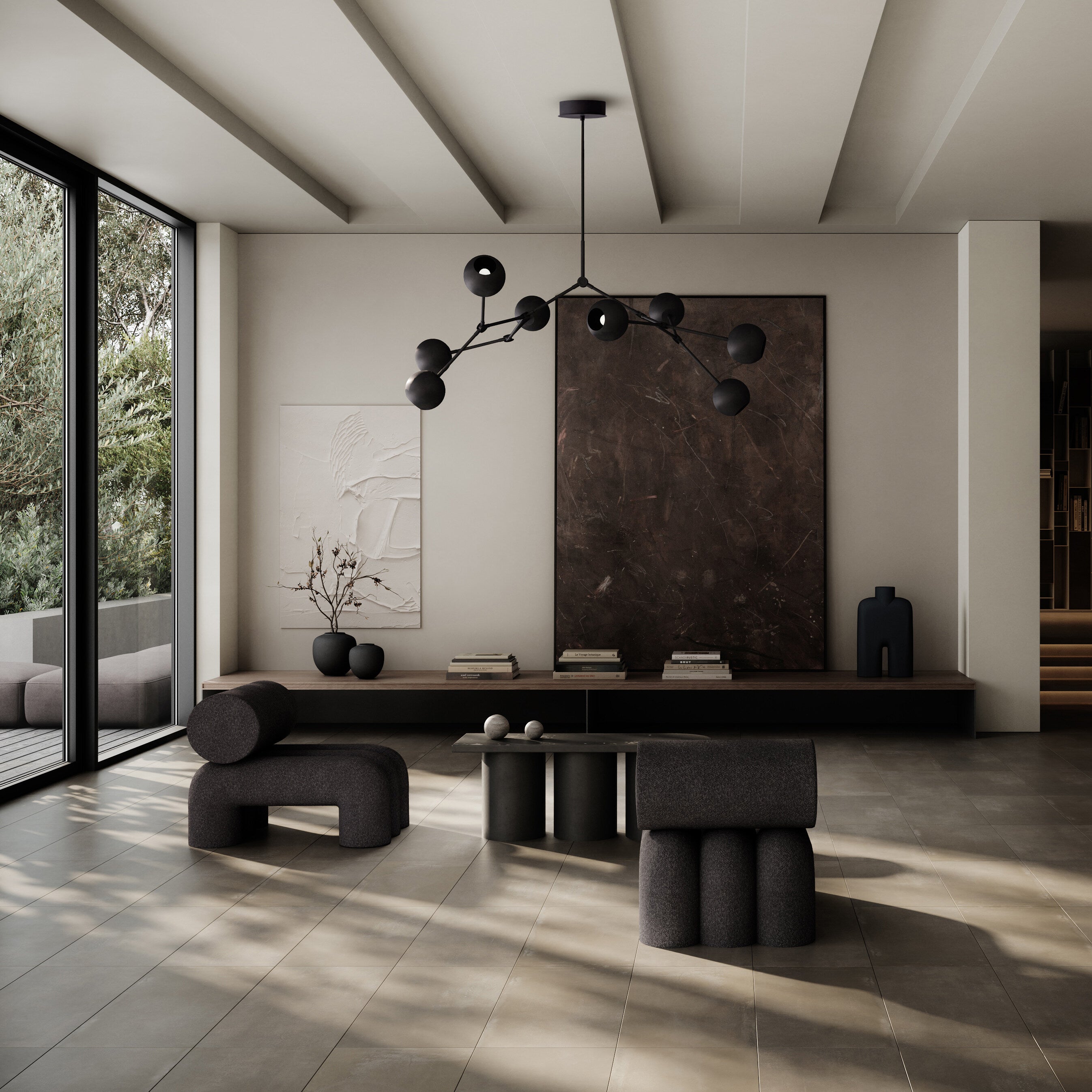 Drop Chandelier Globe - Burned Black (5m)