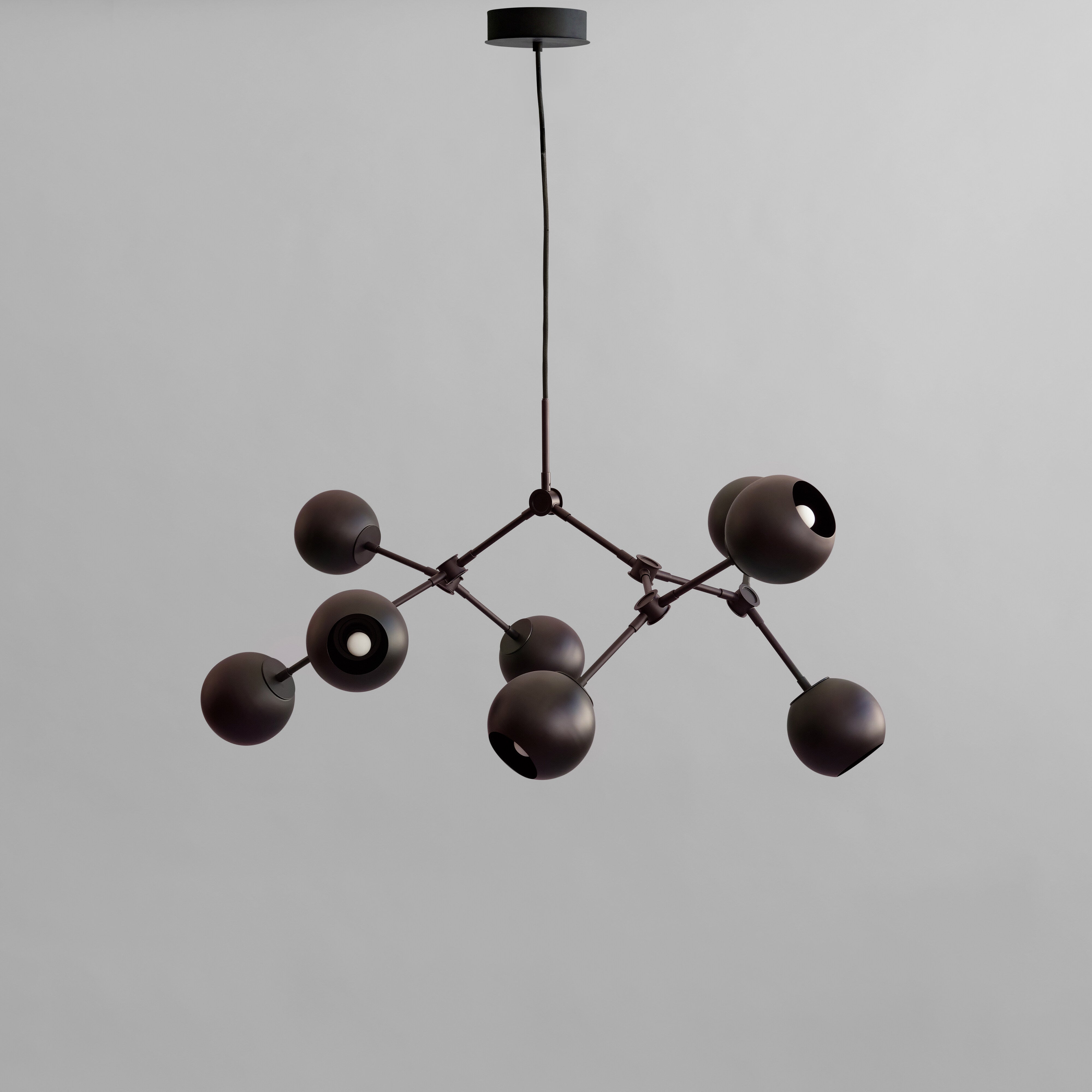 Drop Chandelier Globe, Mini - Burned Black (5m)