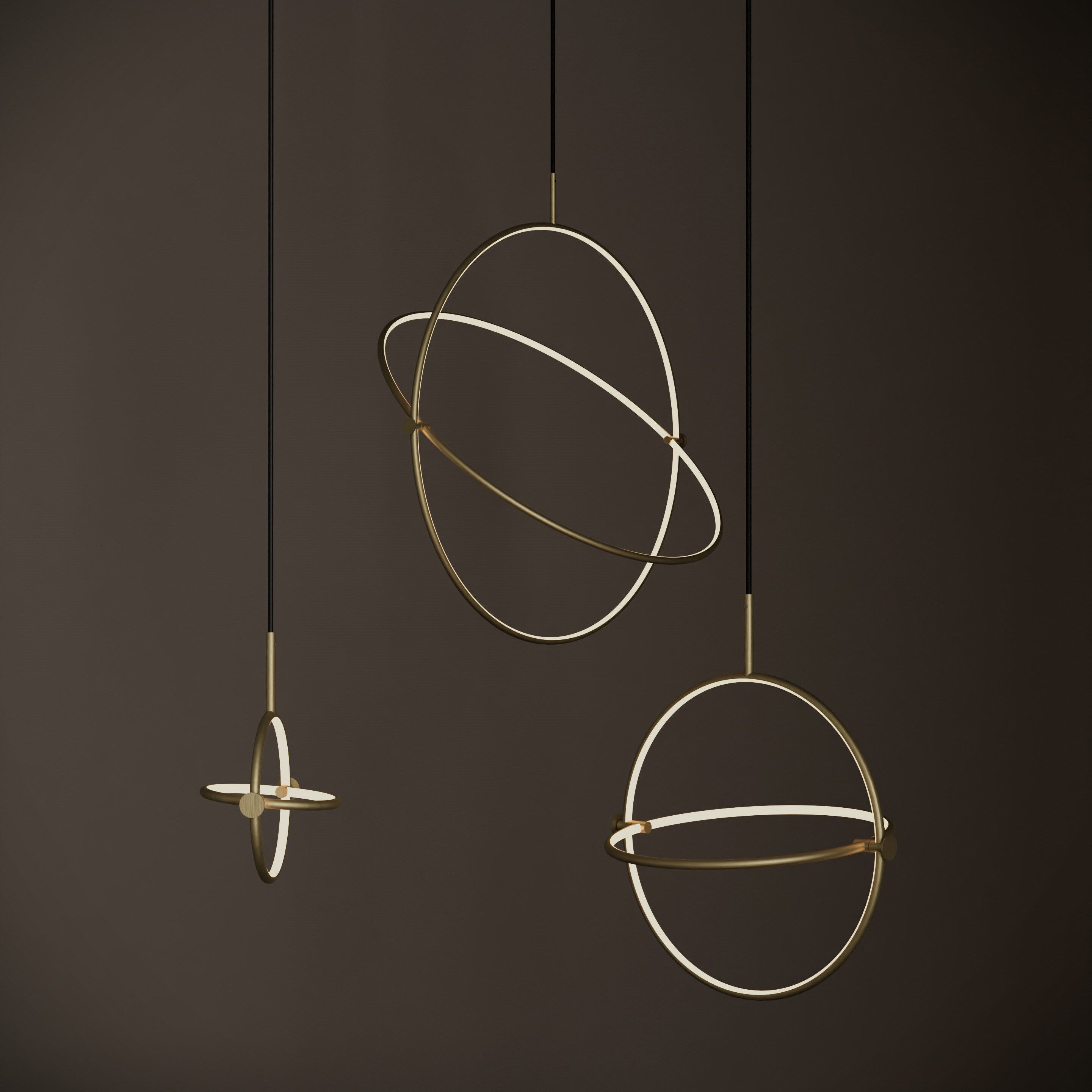 Maru Pendant, Ø20 - Brass
