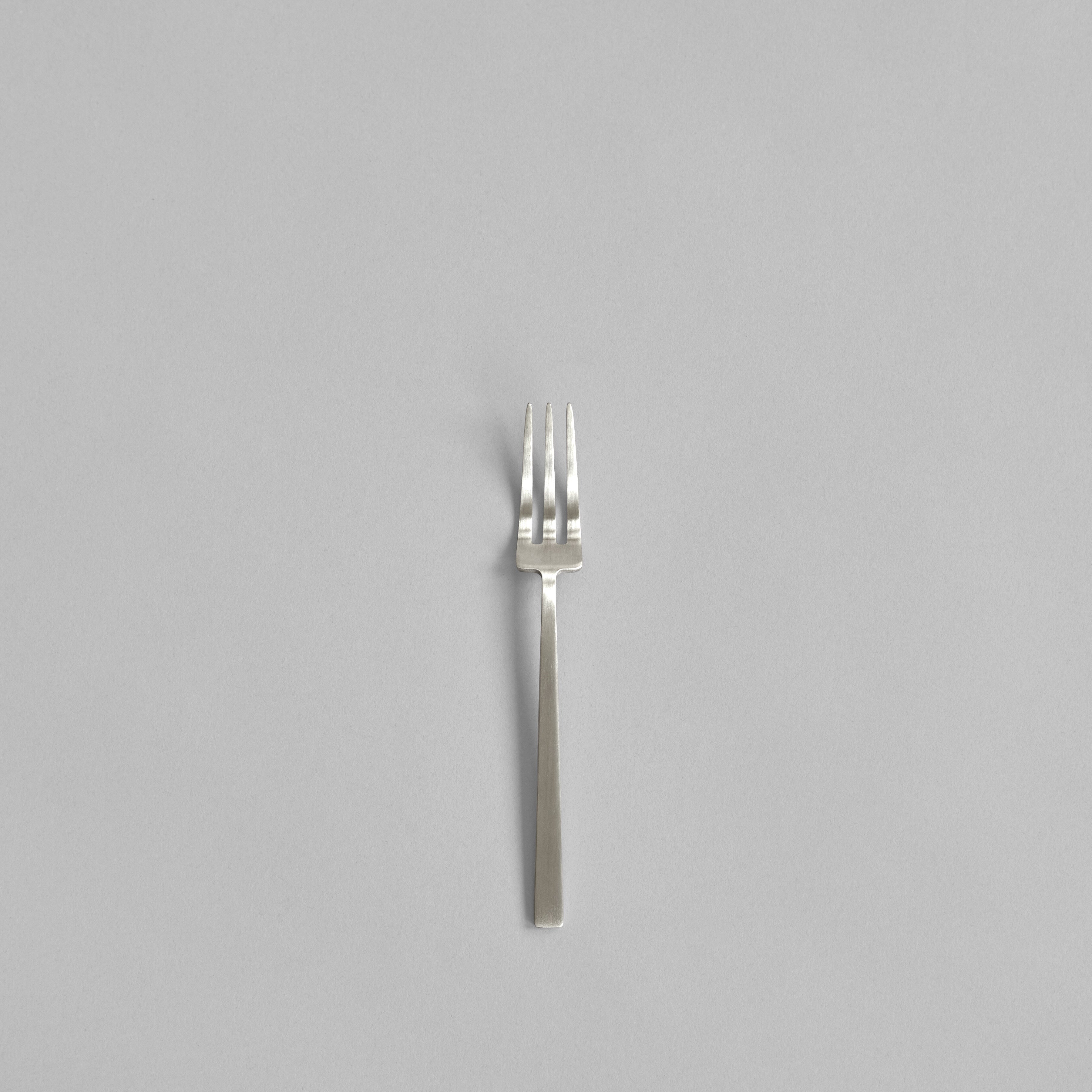 Kogei Dessert Fork - Brushed Steel