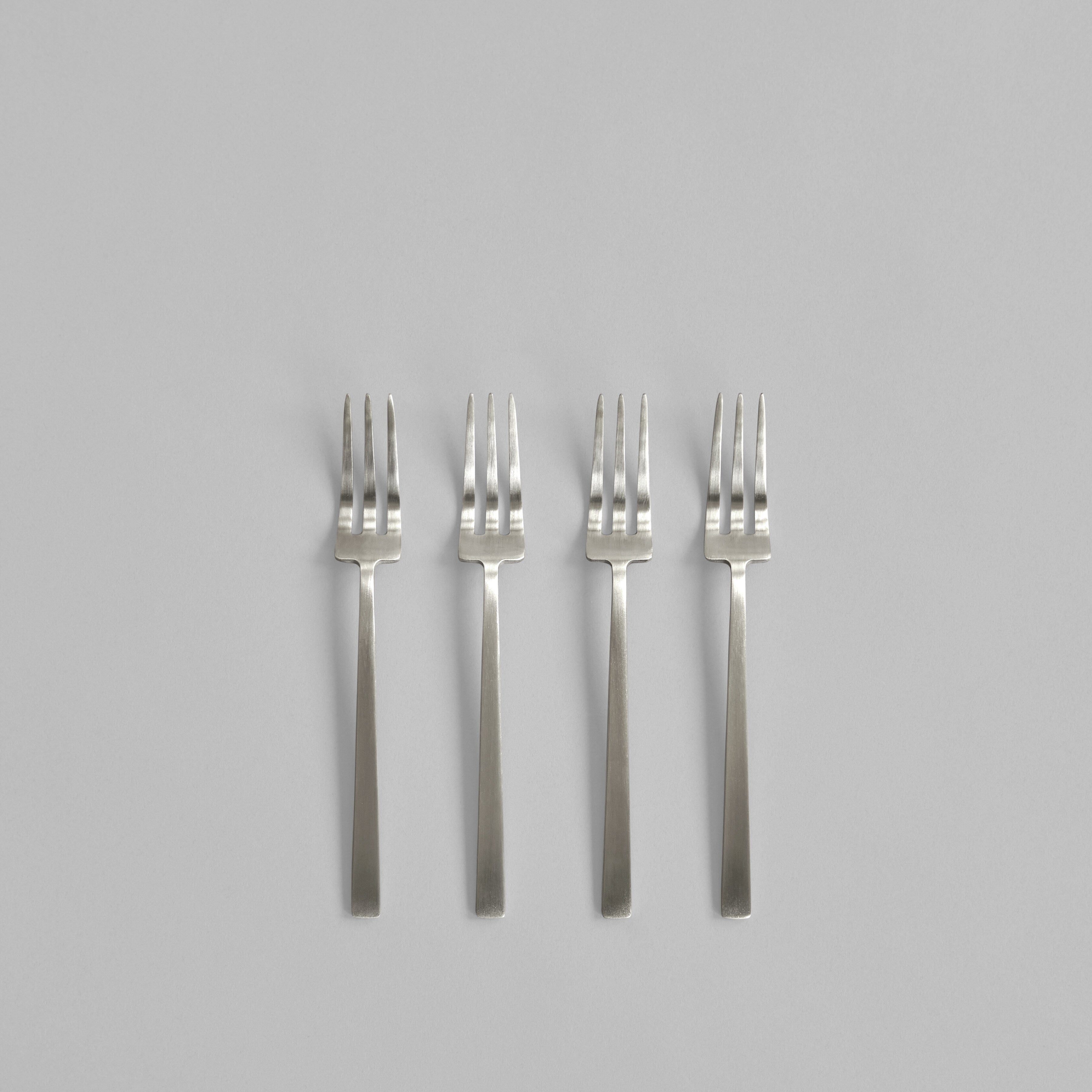 Kogei Dessert Fork - Brushed Steel