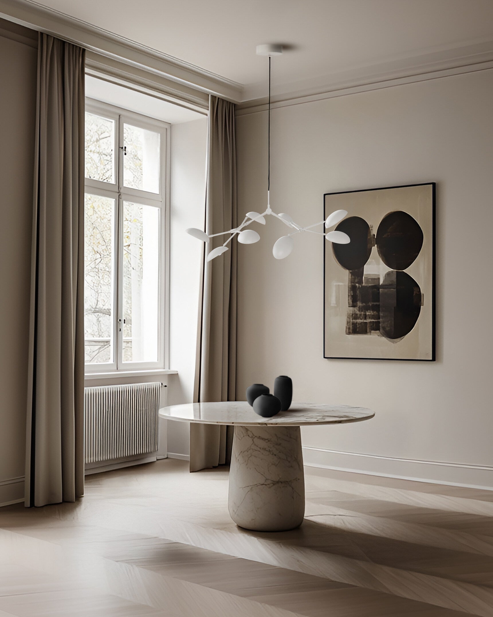 Drop Chandelier, Mini - White (5m)