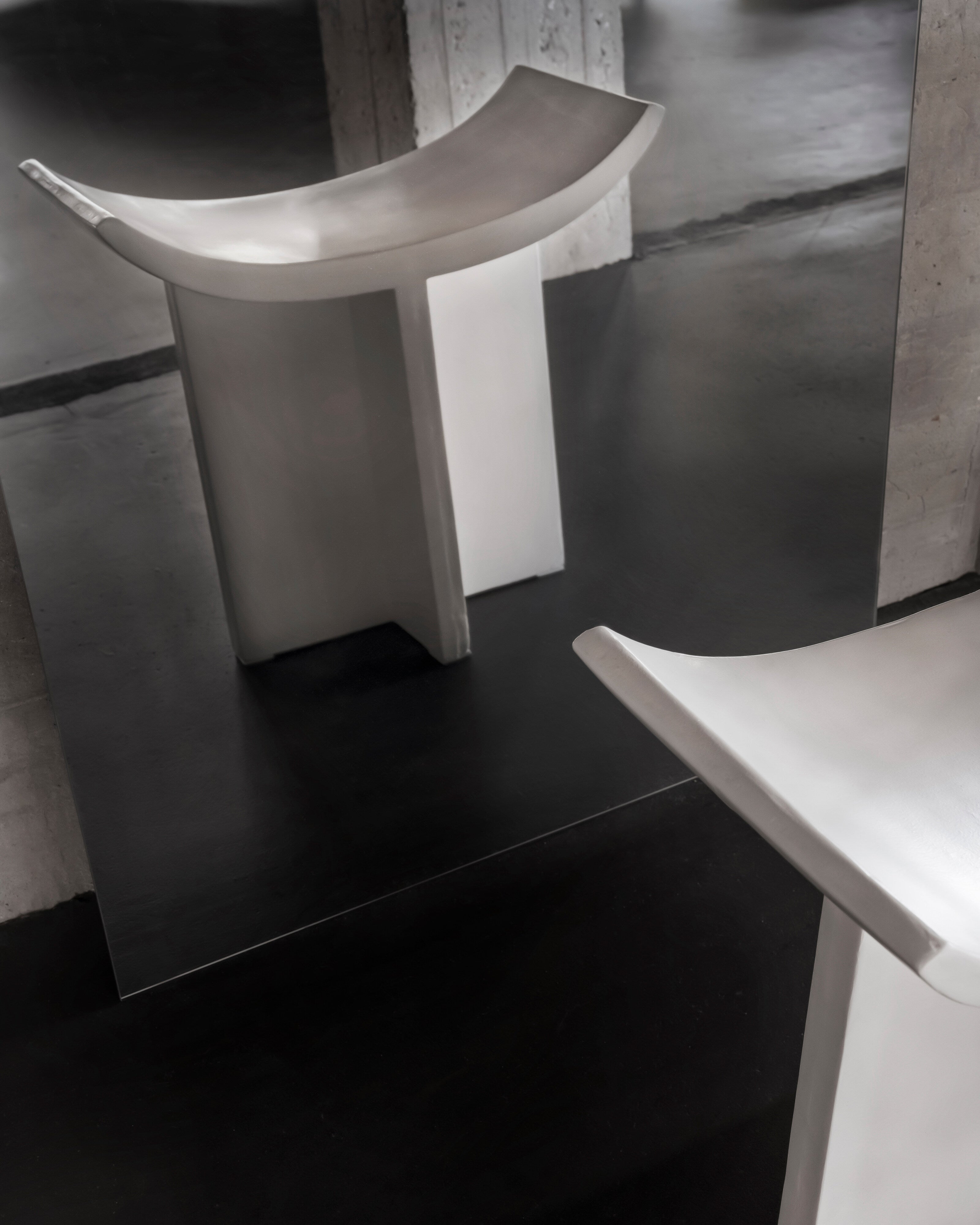 Brutus Stool - Bone White
