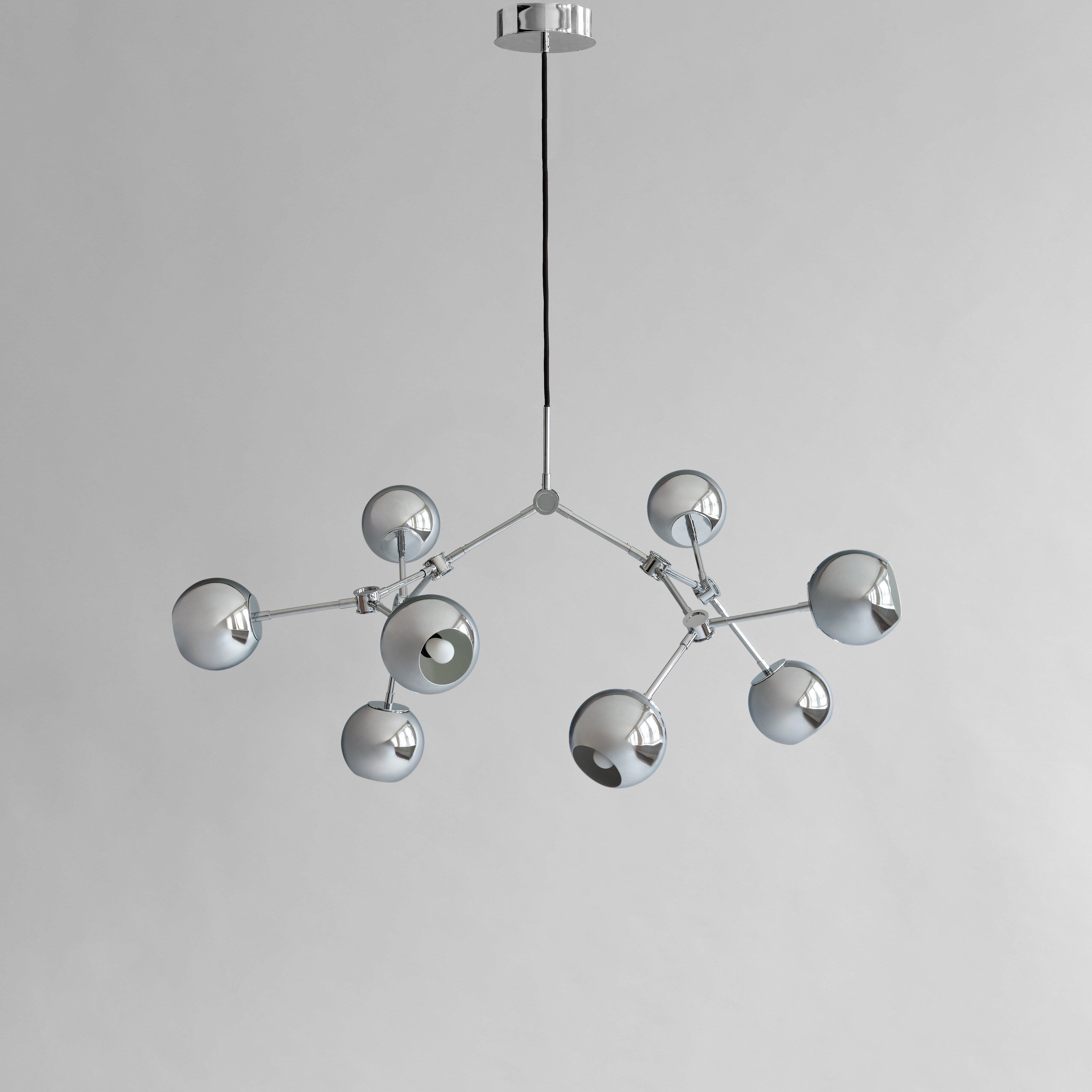 Drop Chandelier Globe, Mini - Chrome (5m)