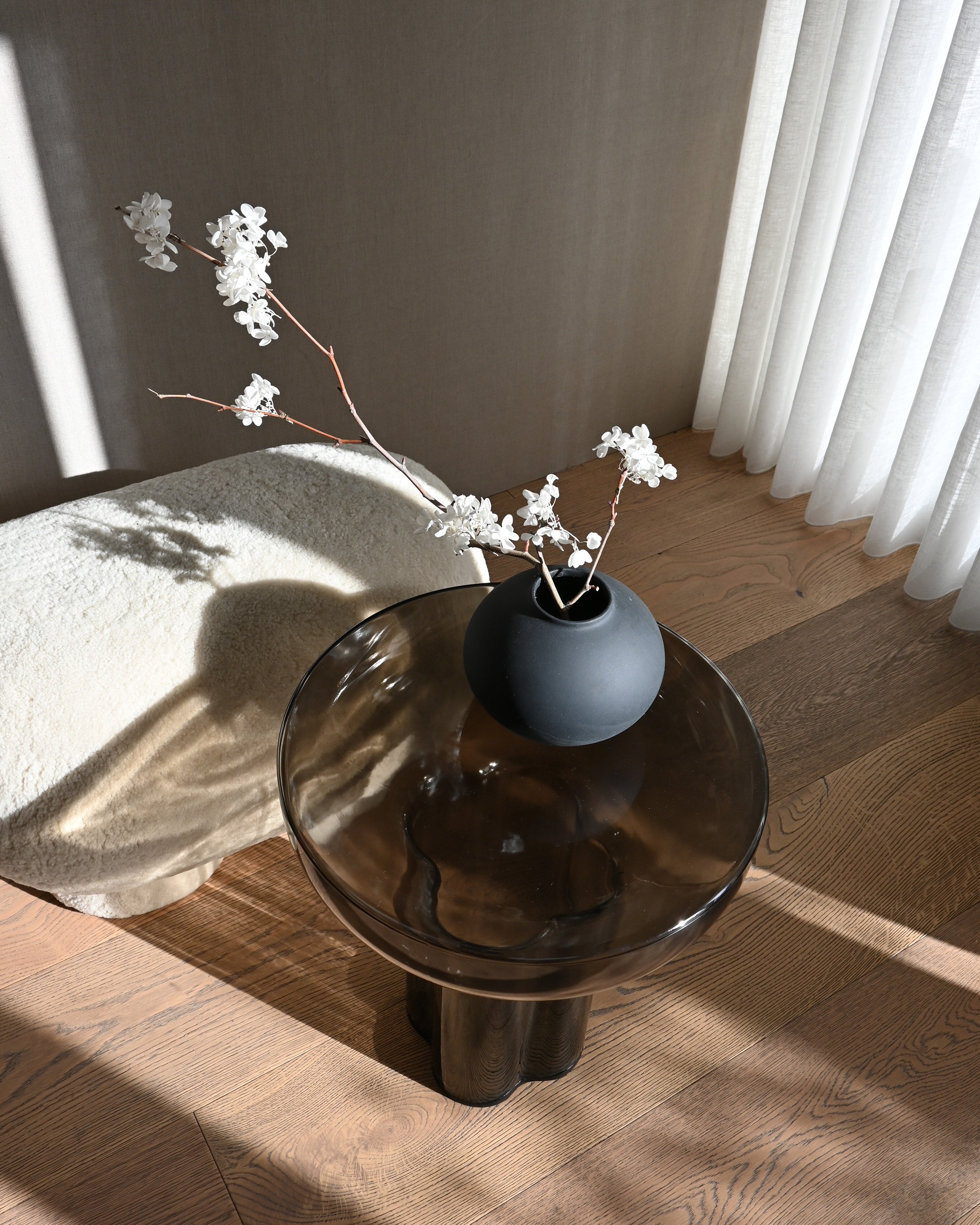 Sunao Vase Fat, Petit - Black