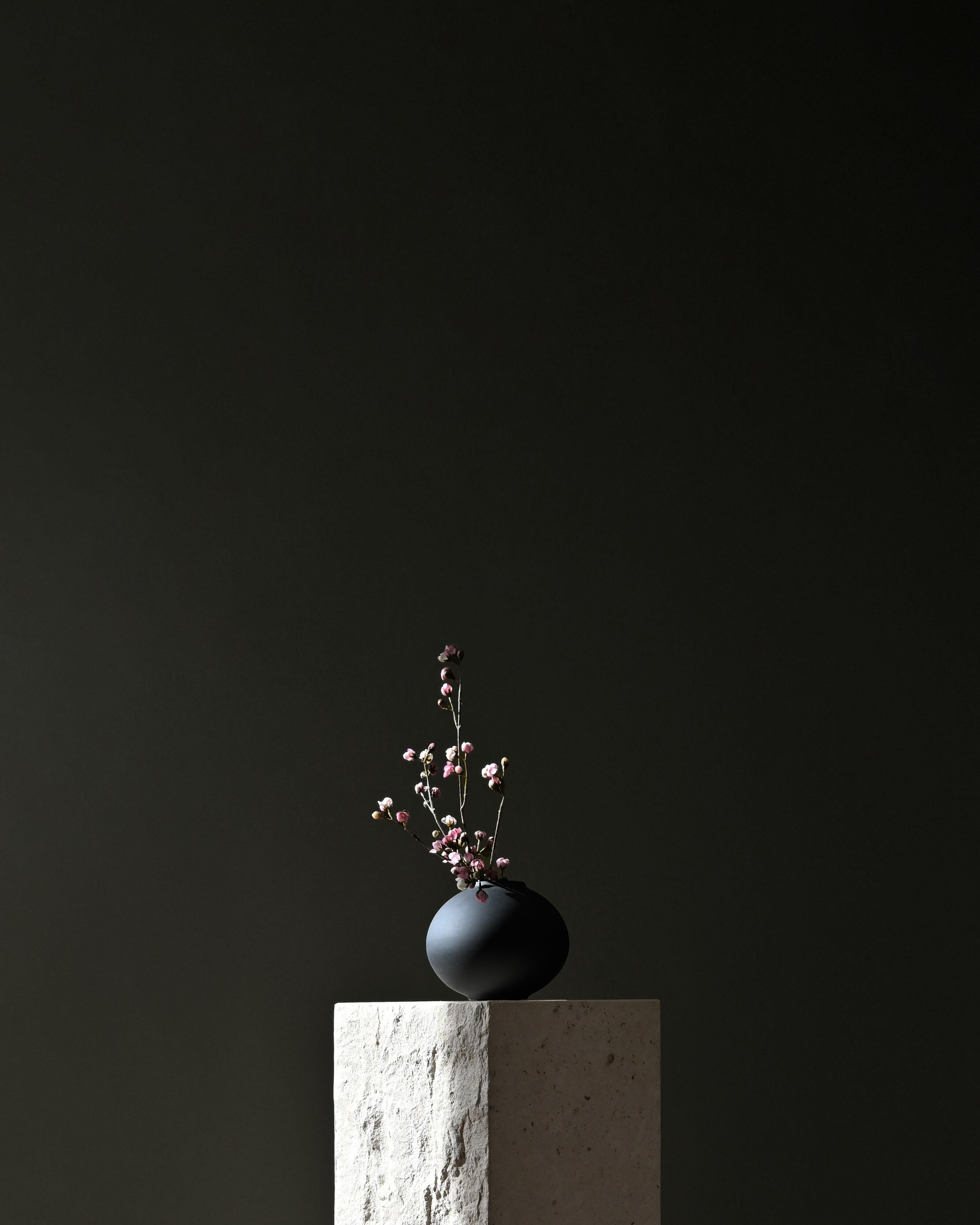Sunao Vase Fat, Petit - Black