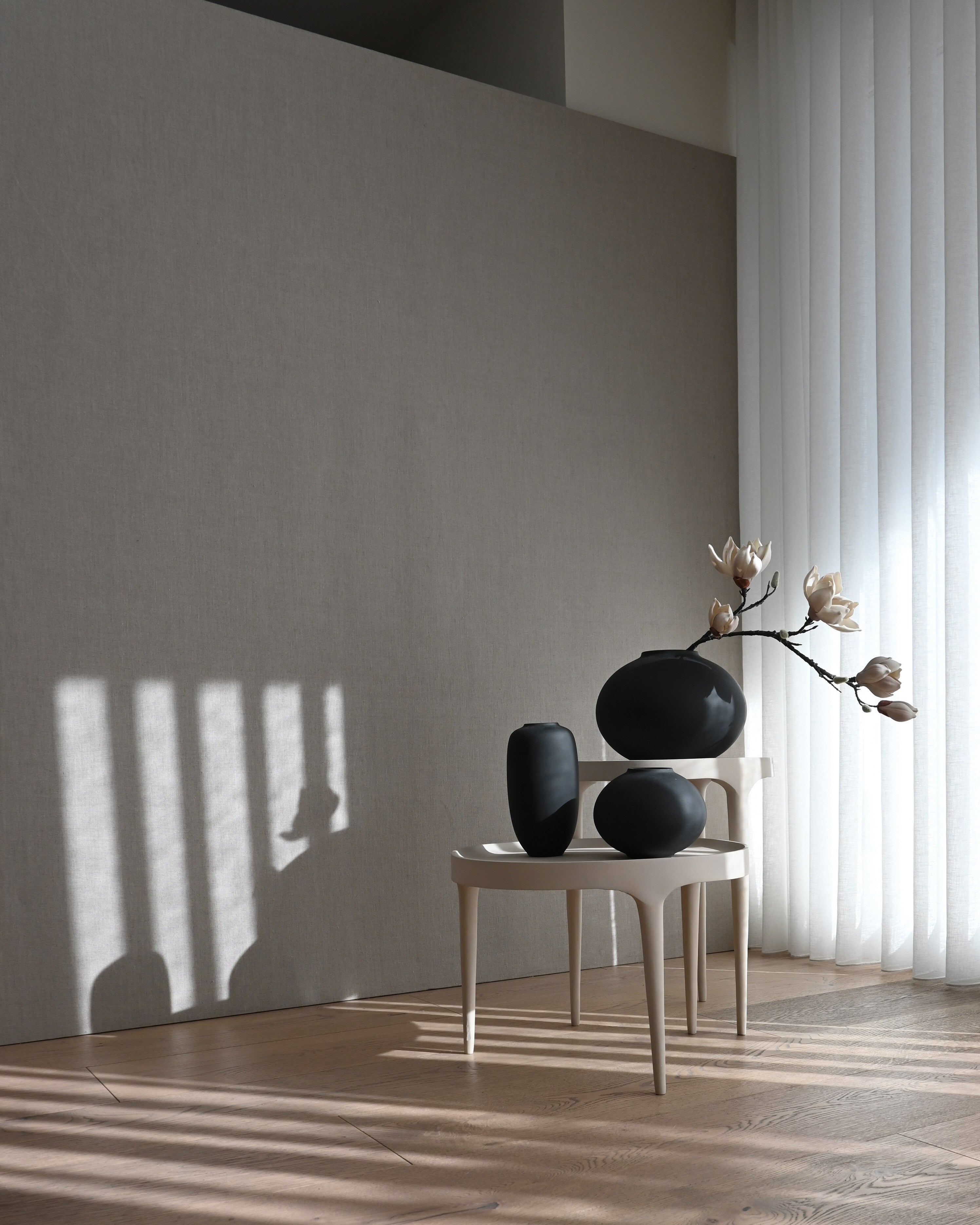 Sunao Vase Fat, Petit - Black