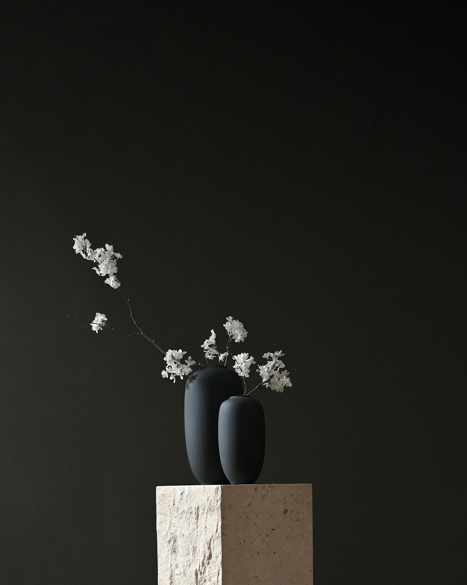 Sunao Vase Slim, Petit - Black