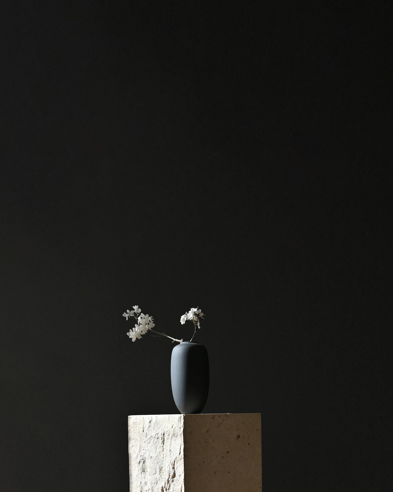 Sunao Vase Slim, Petit - Black