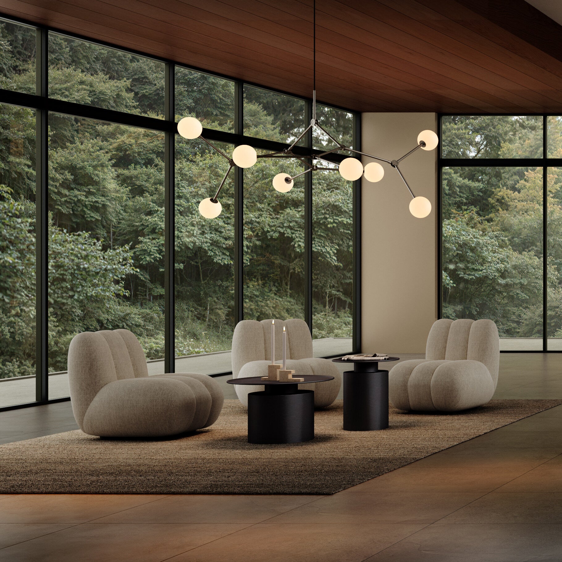 Drop Chandelier Bulp, Grande - Grey (5m)