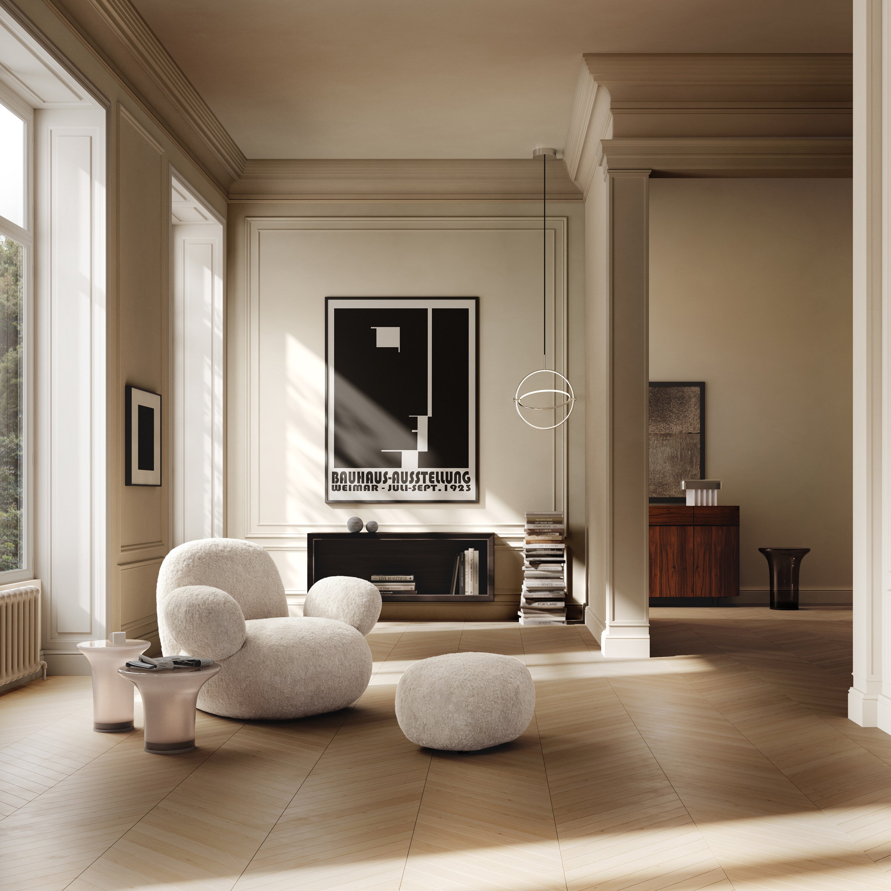 Toe Ottoman - Sheepskin