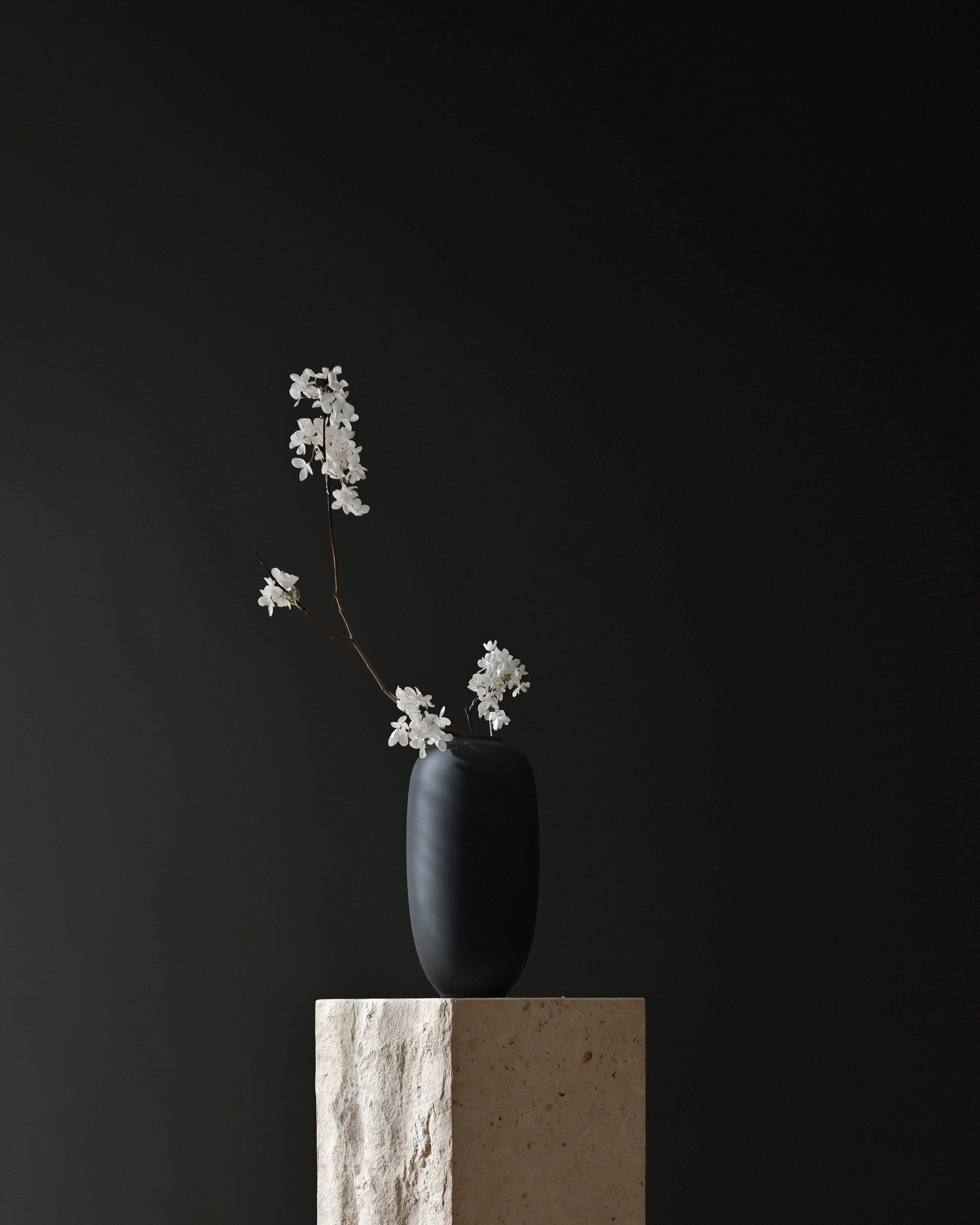 Sunao Vase Slim, Mini - Black