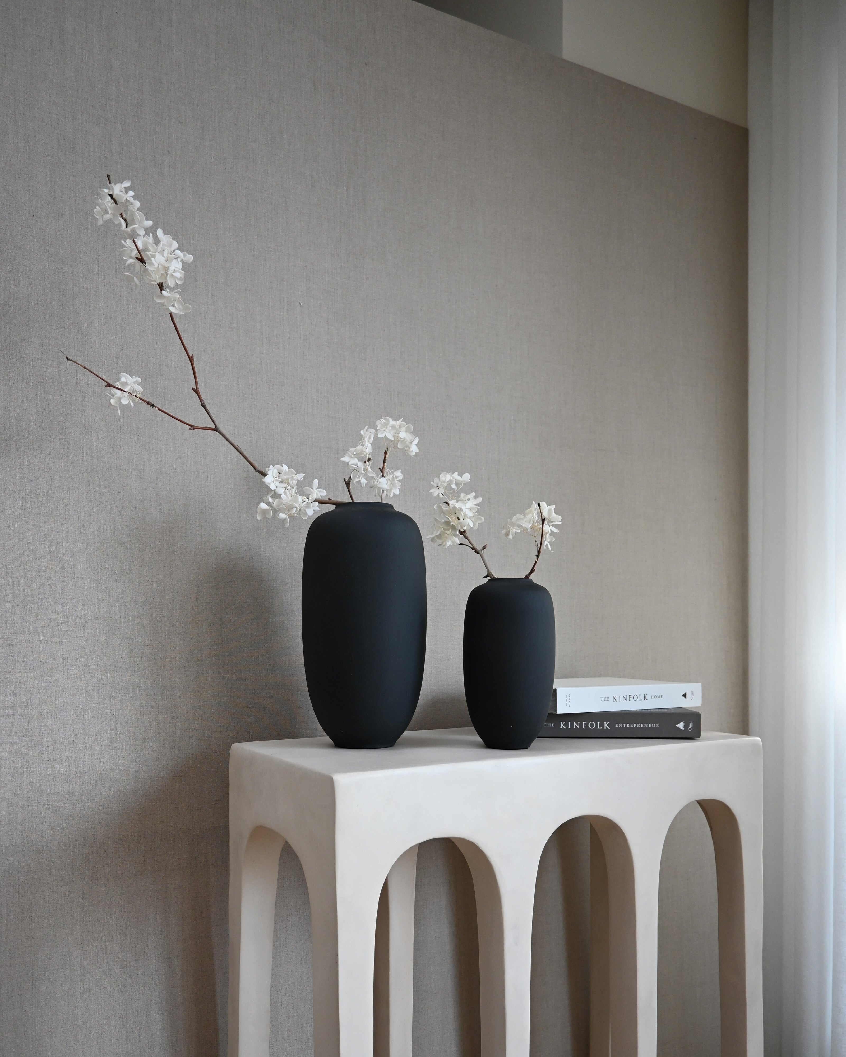 Sunao Vase Slim, Mini - Black