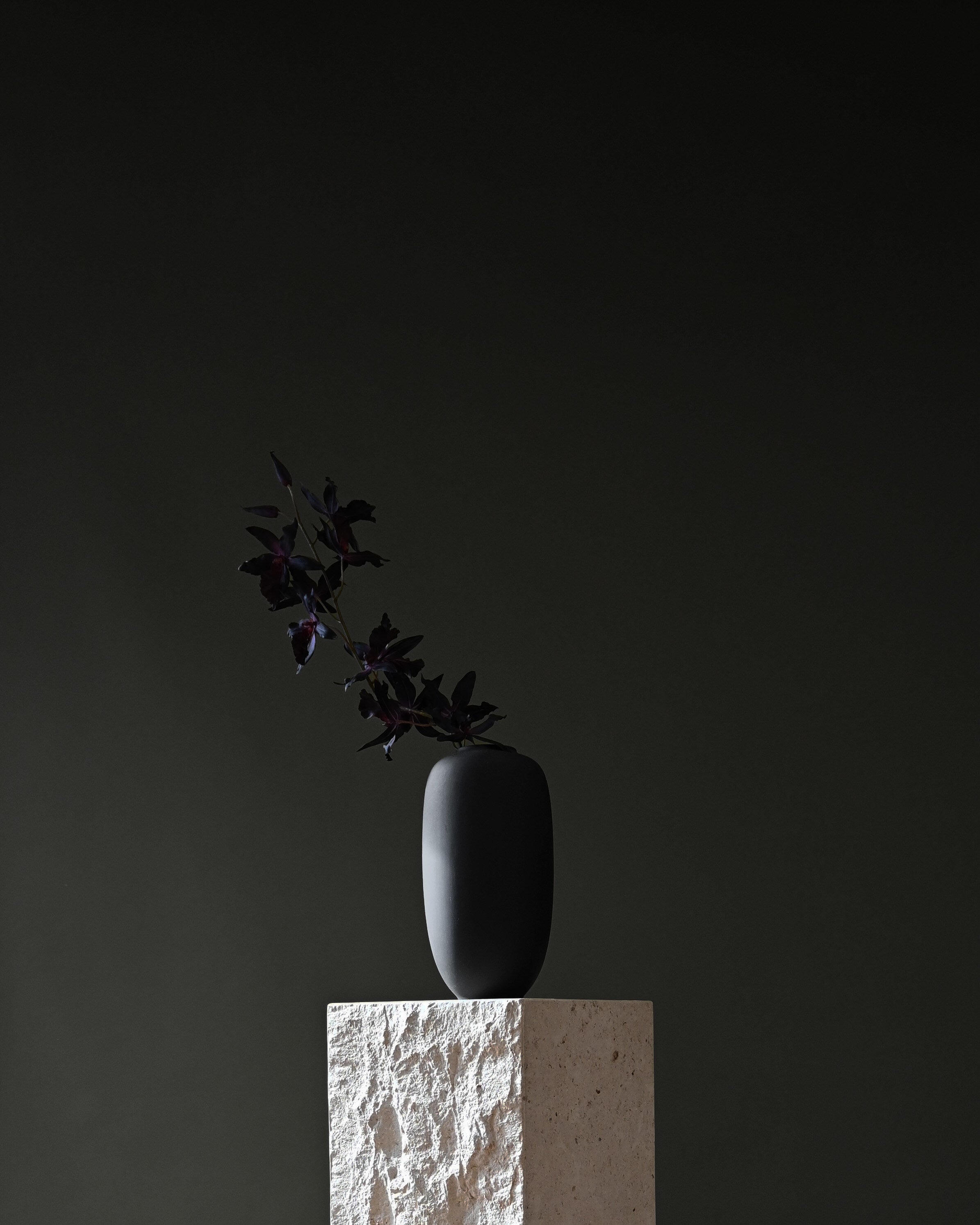 Sunao Vase Slim, Mini - Black