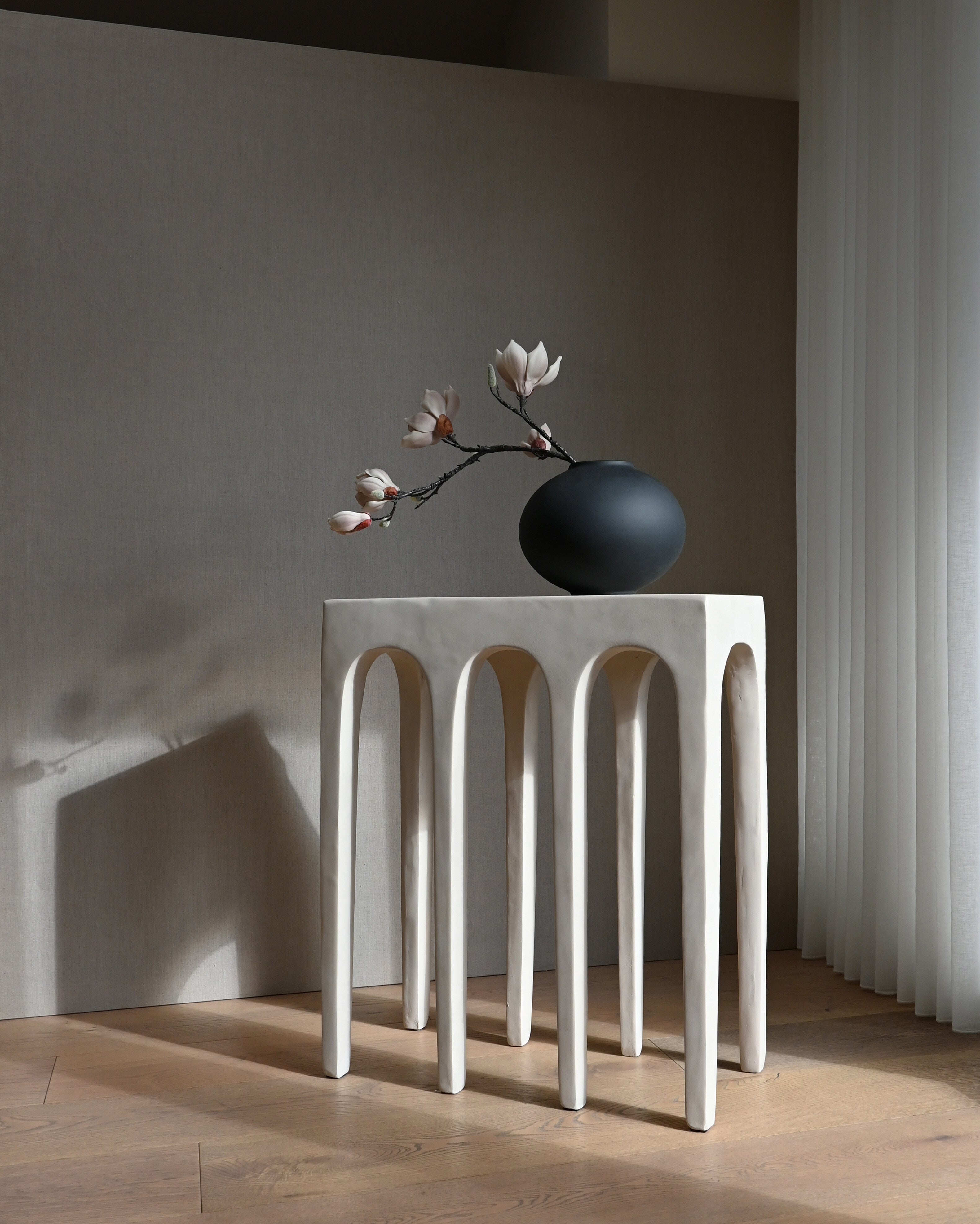 Sunao Vase Fat, Mini - Black