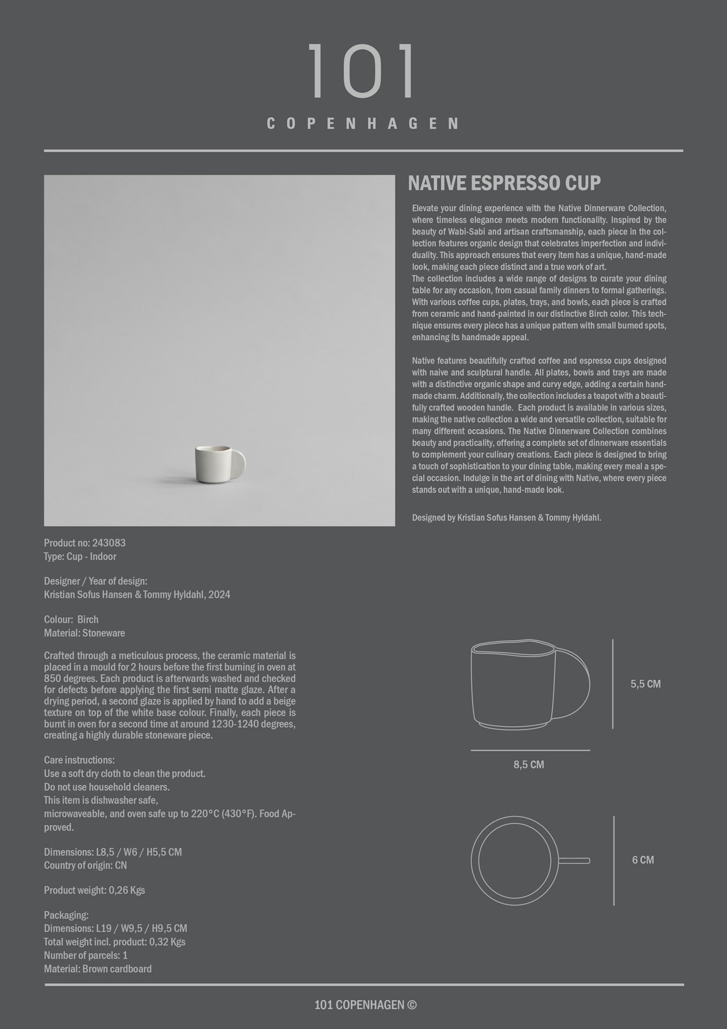 Native Espresso Cup - Birch