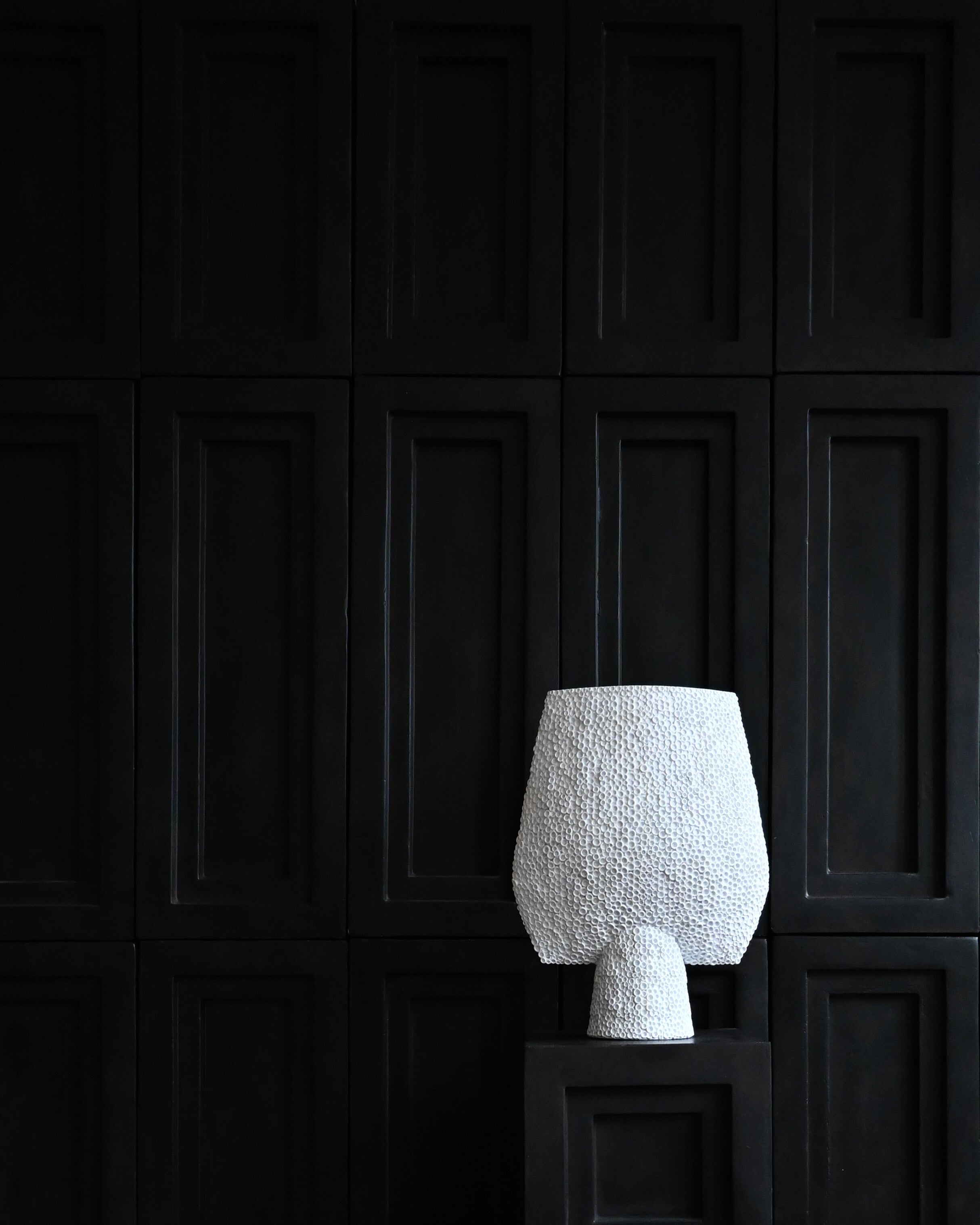 Sphere Vase Square Shisen, Big - Bone White