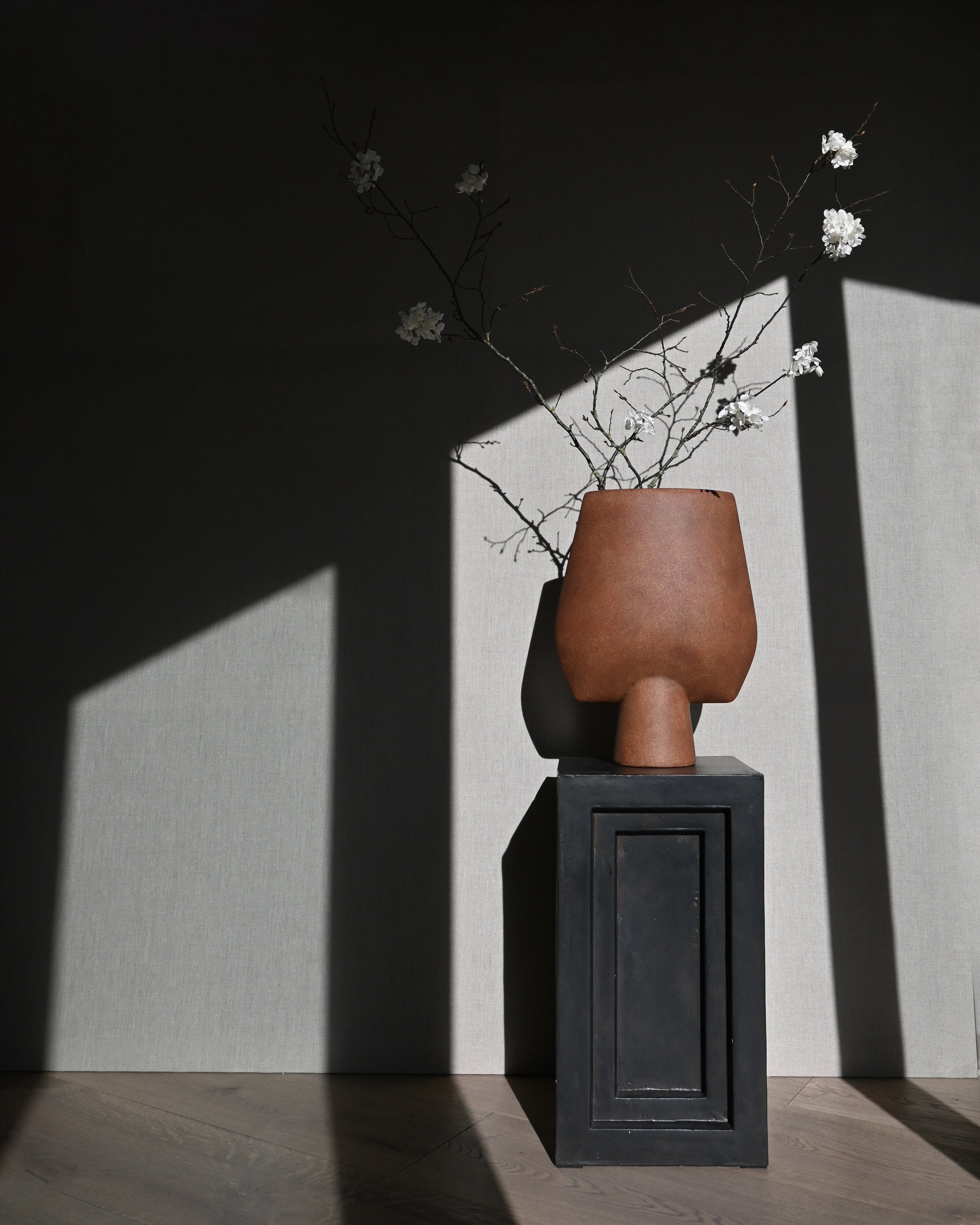 Sphere Vase Square, Big - Terracotta
