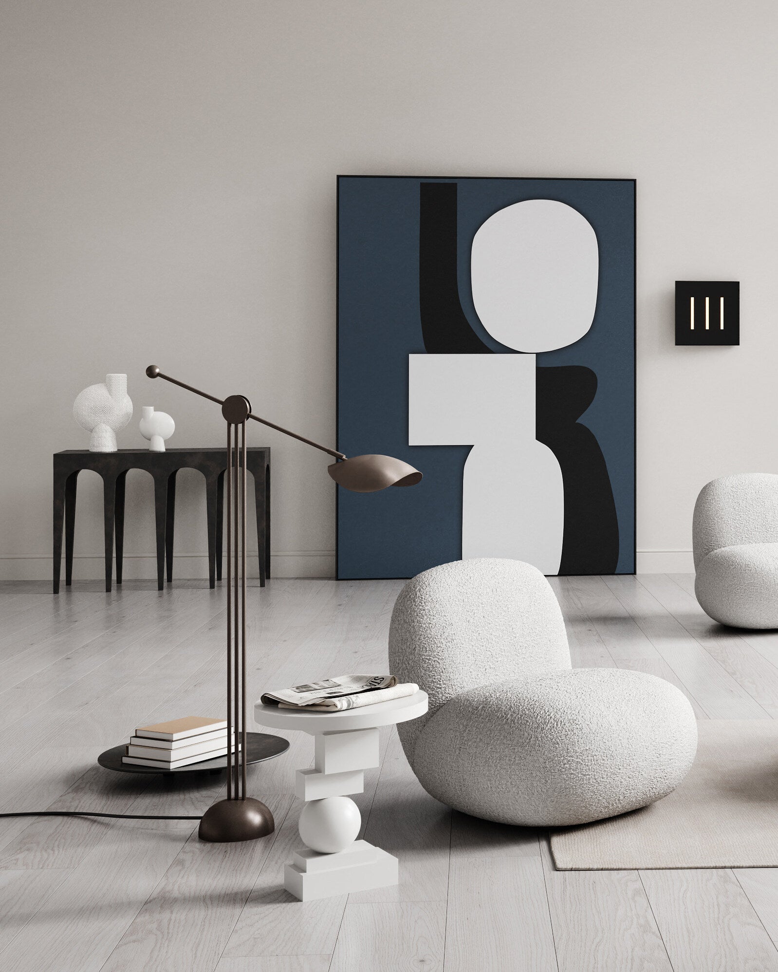 Sphere Vase Bubl Shisen, Big - Bone White