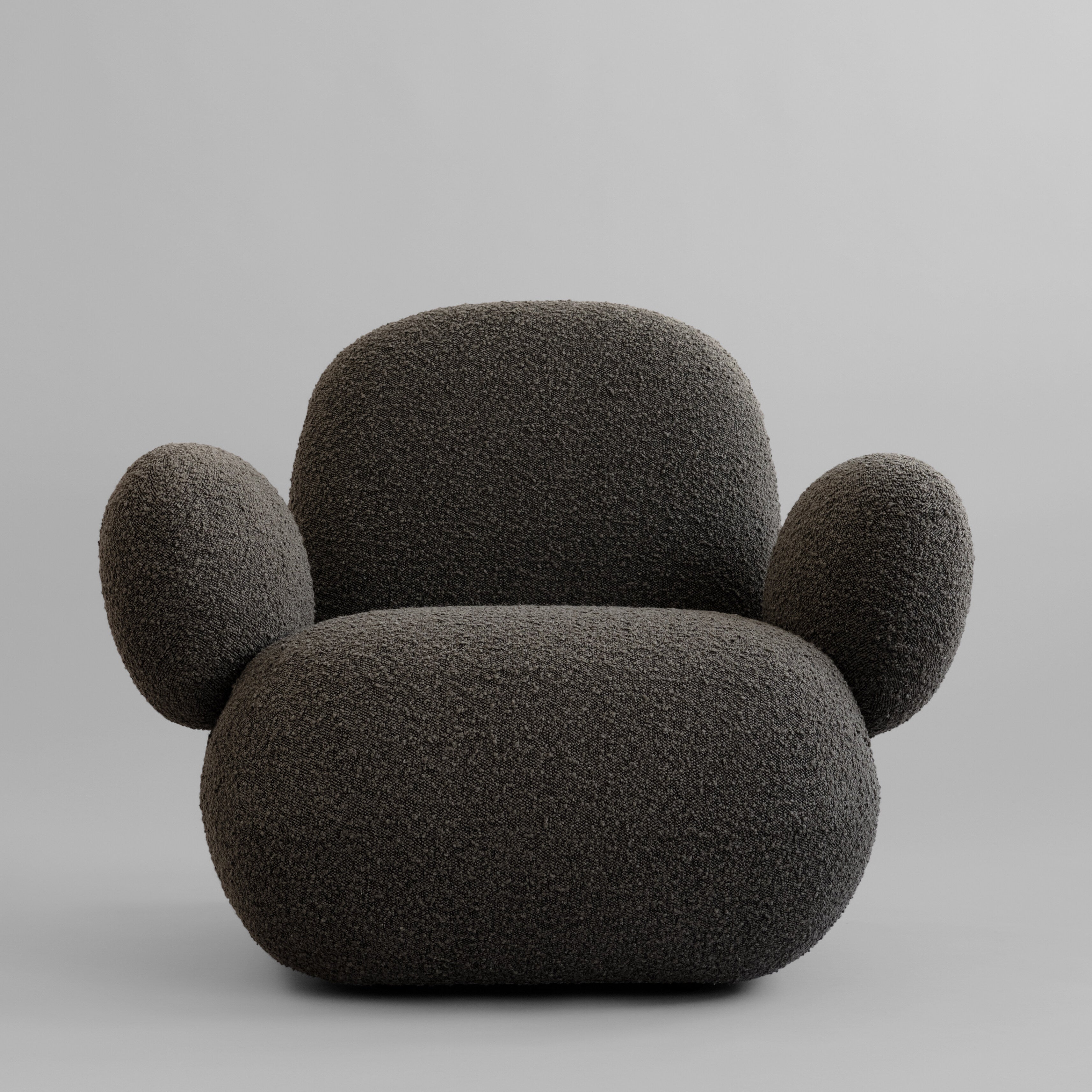 Toe Armchair, Flat - Deep Taupe (A2635)