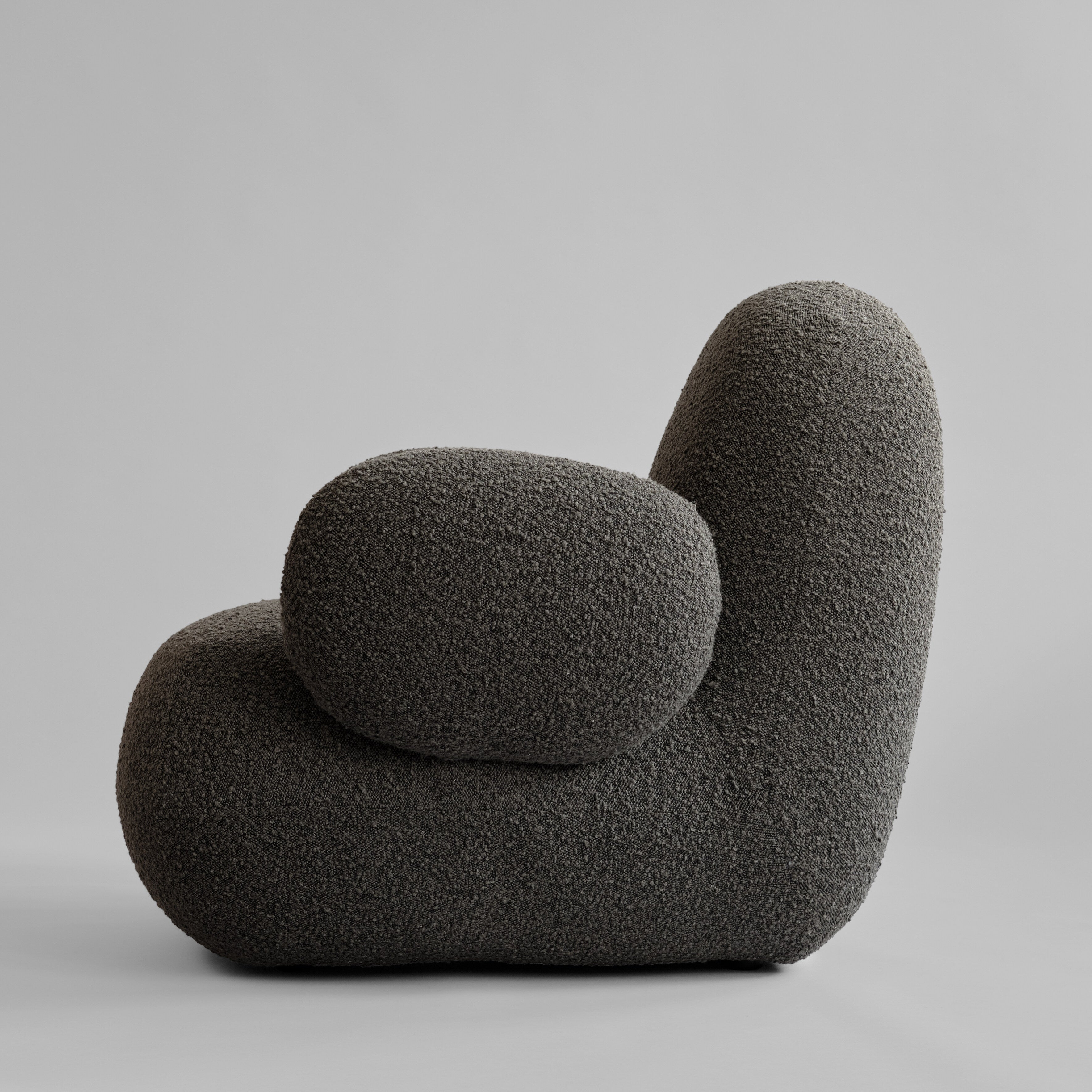 Toe Armchair, Flat - Deep Taupe (A2635)