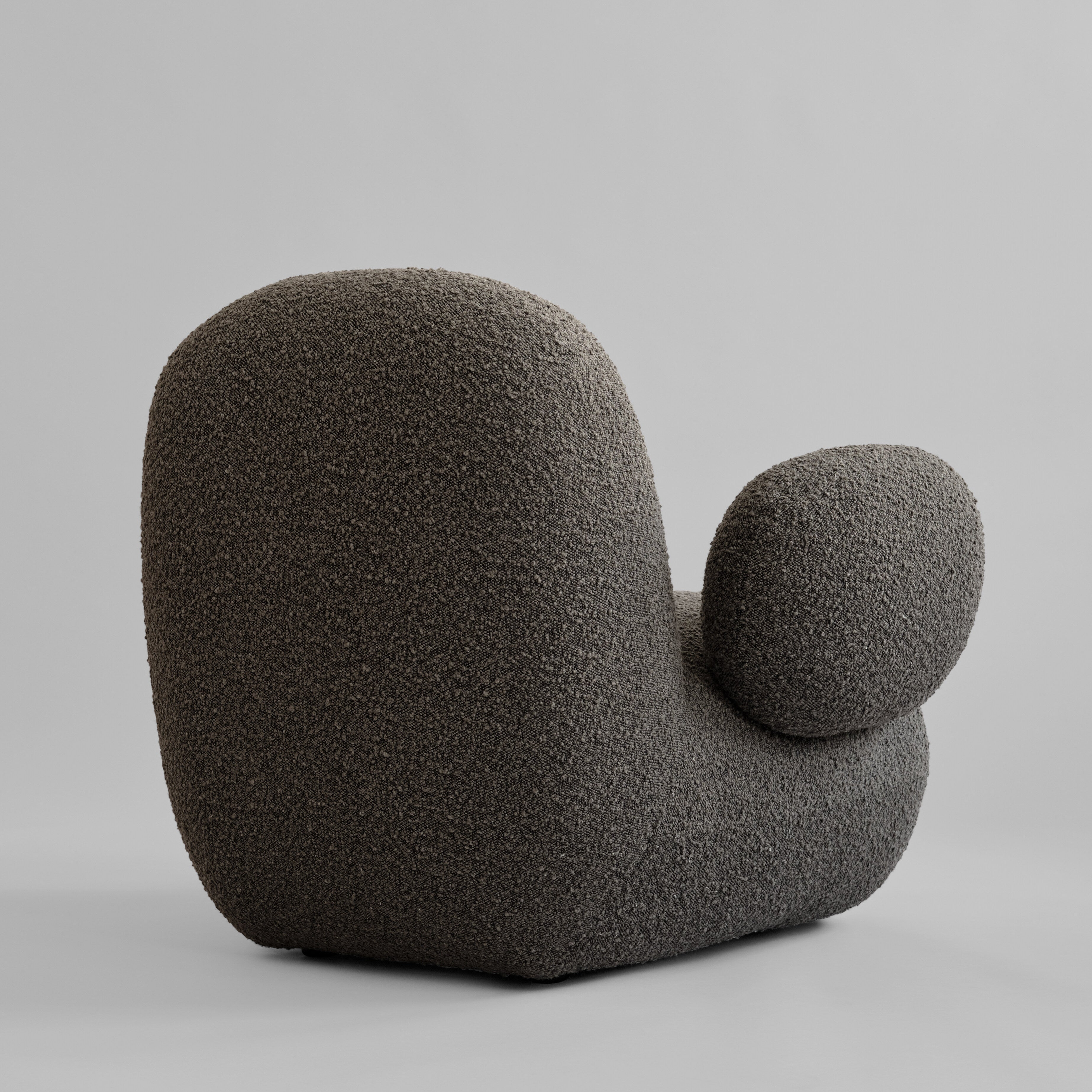 Toe Armchair, Flat - Deep Taupe (A2635)