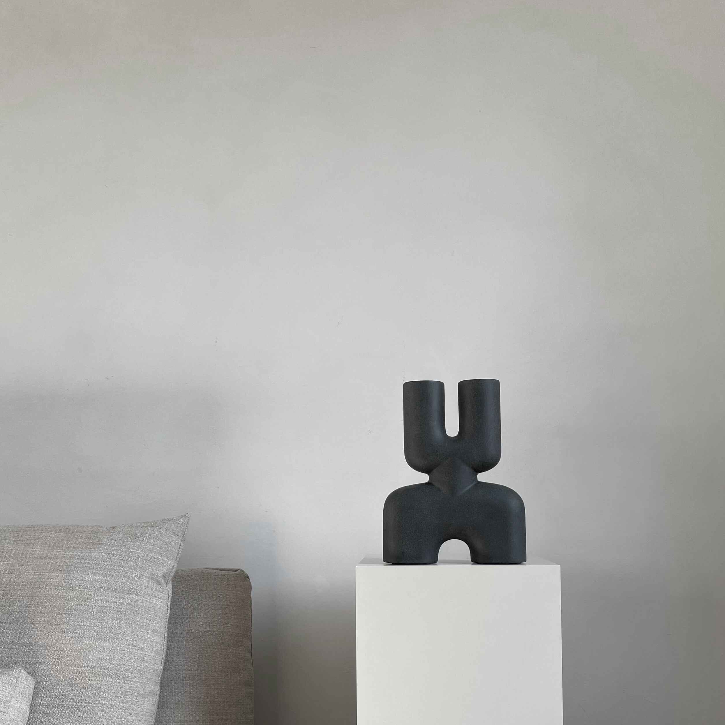 Cobra Vase Double, Mini - Black