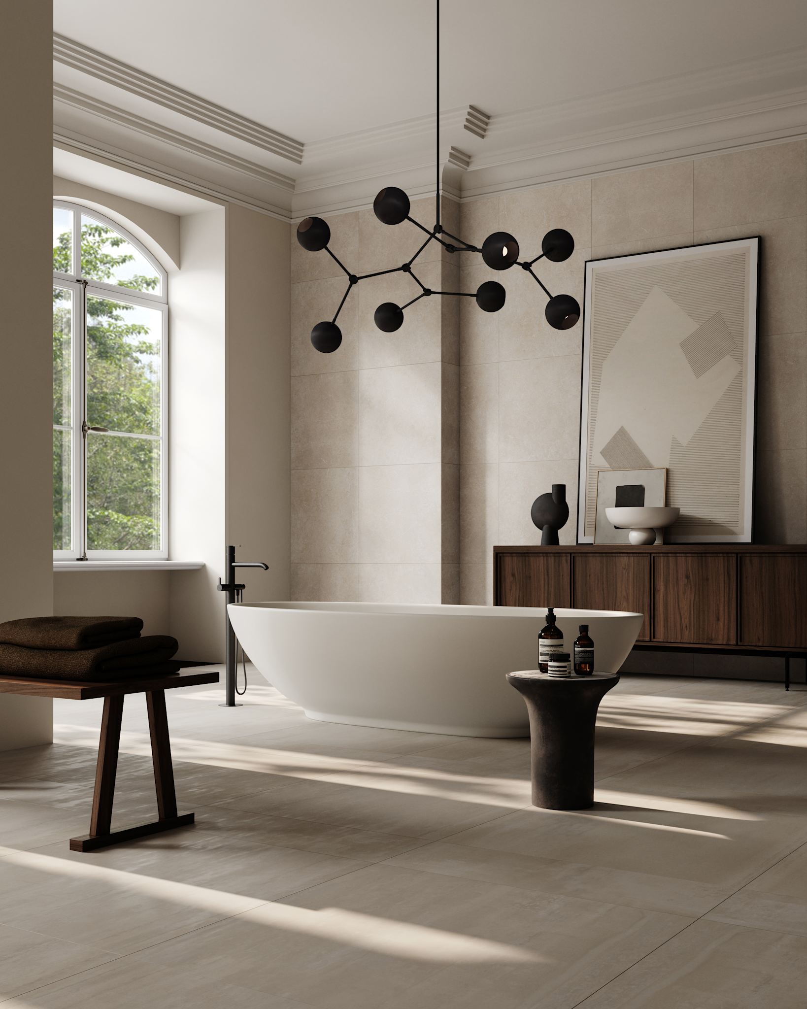 Trumpet Table, Tall - Calacatta