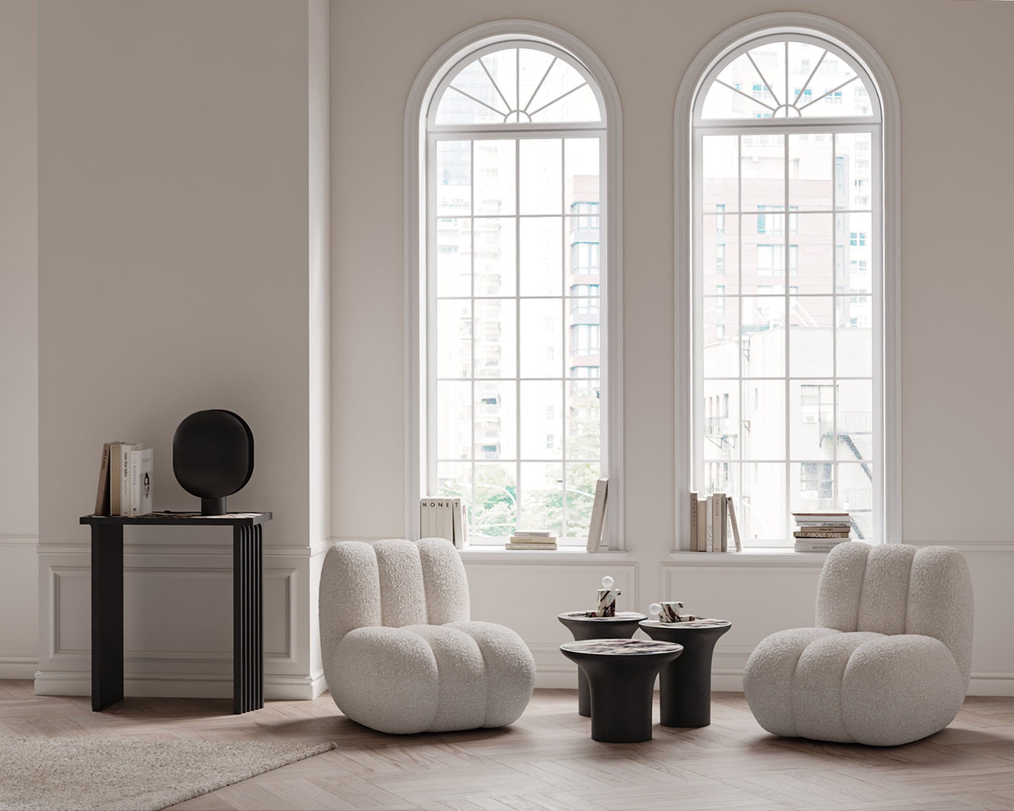 Trumpet Table, Tall - Calacatta