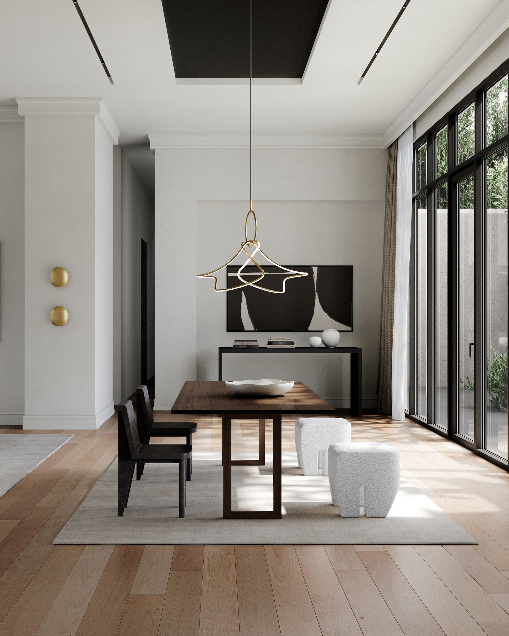Kumo Chandelier, Mini - Brass