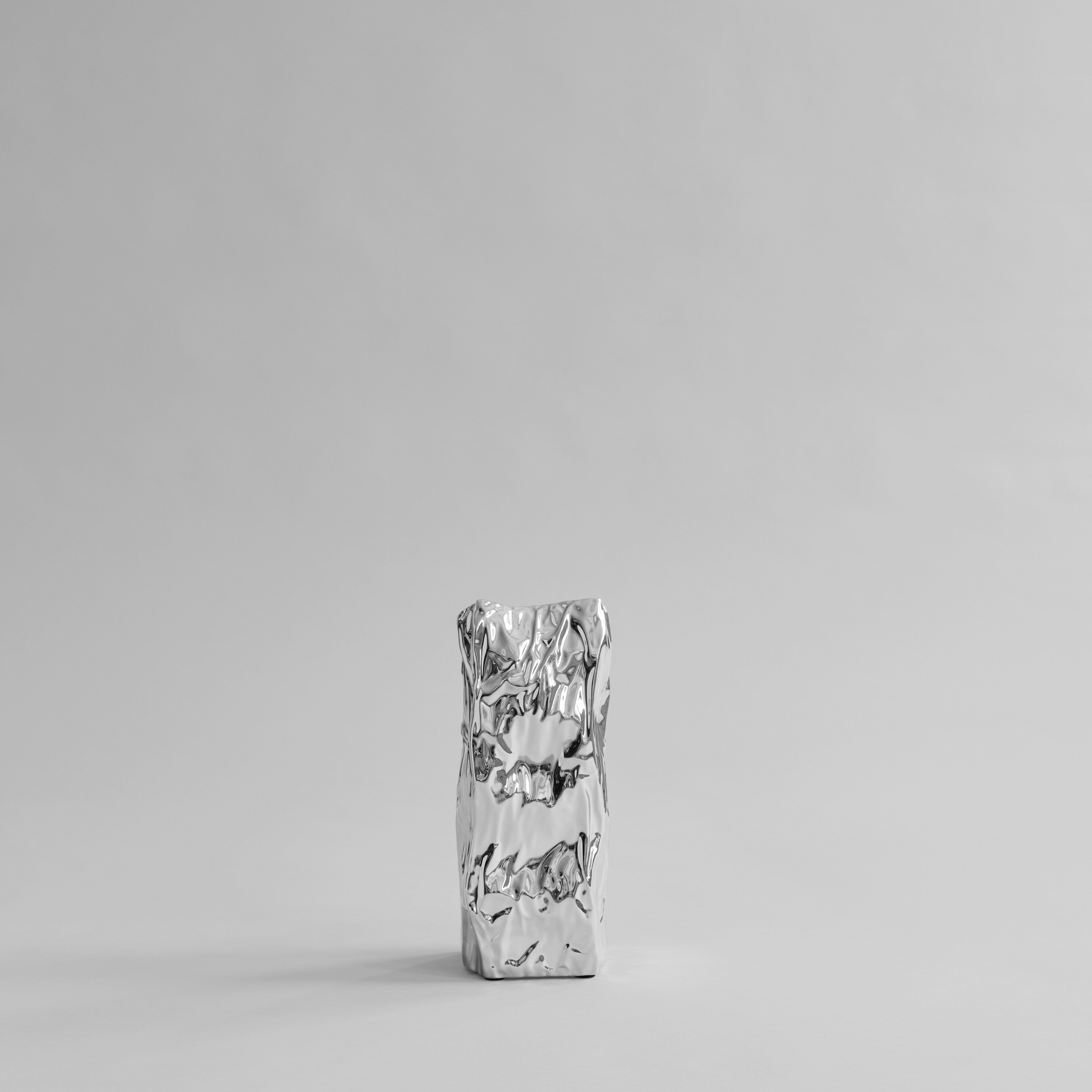 Kami Vase, Medio - Chrome