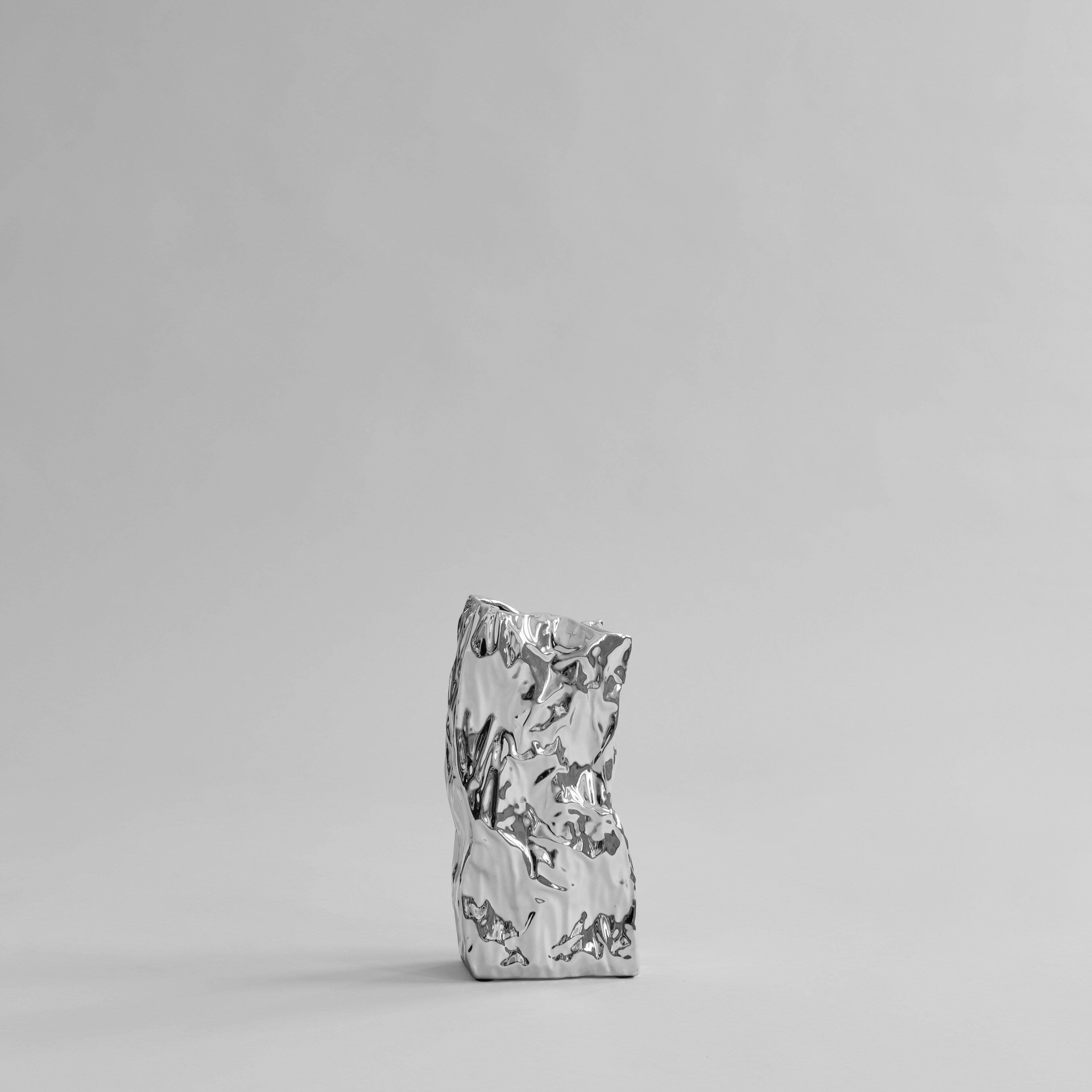 Kami Vase, Medio - Chrome